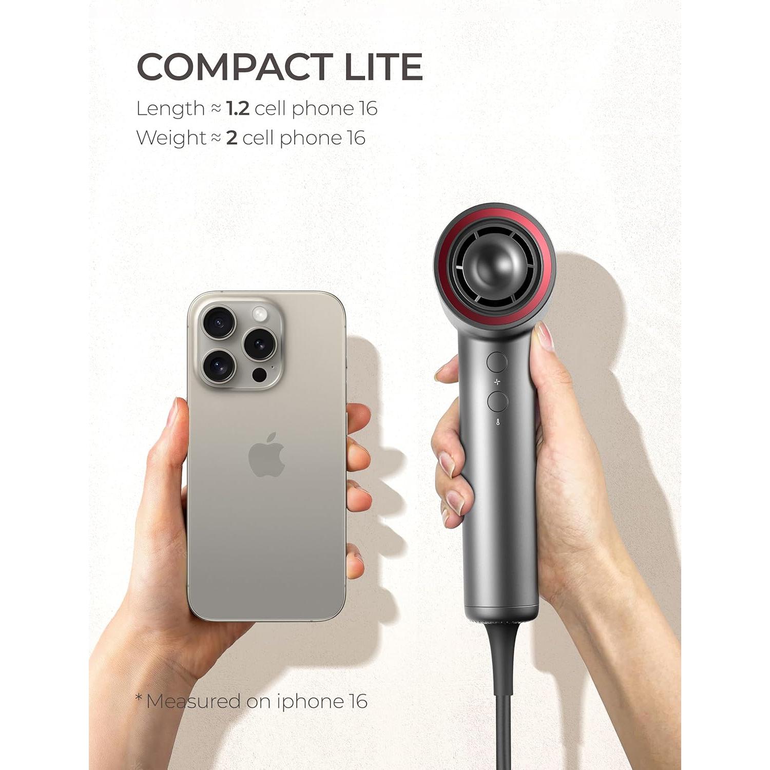 Secador de Pelo Iónico TYMO HC602 Profesional 110000 RPM Plata