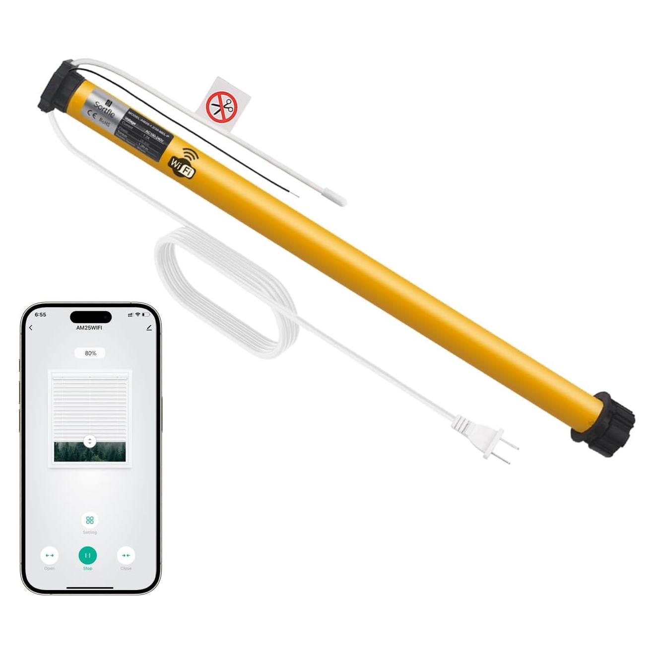 Motor de Persianas Inteligentes Sotrfle AM25-1.2, WiFi 38mm