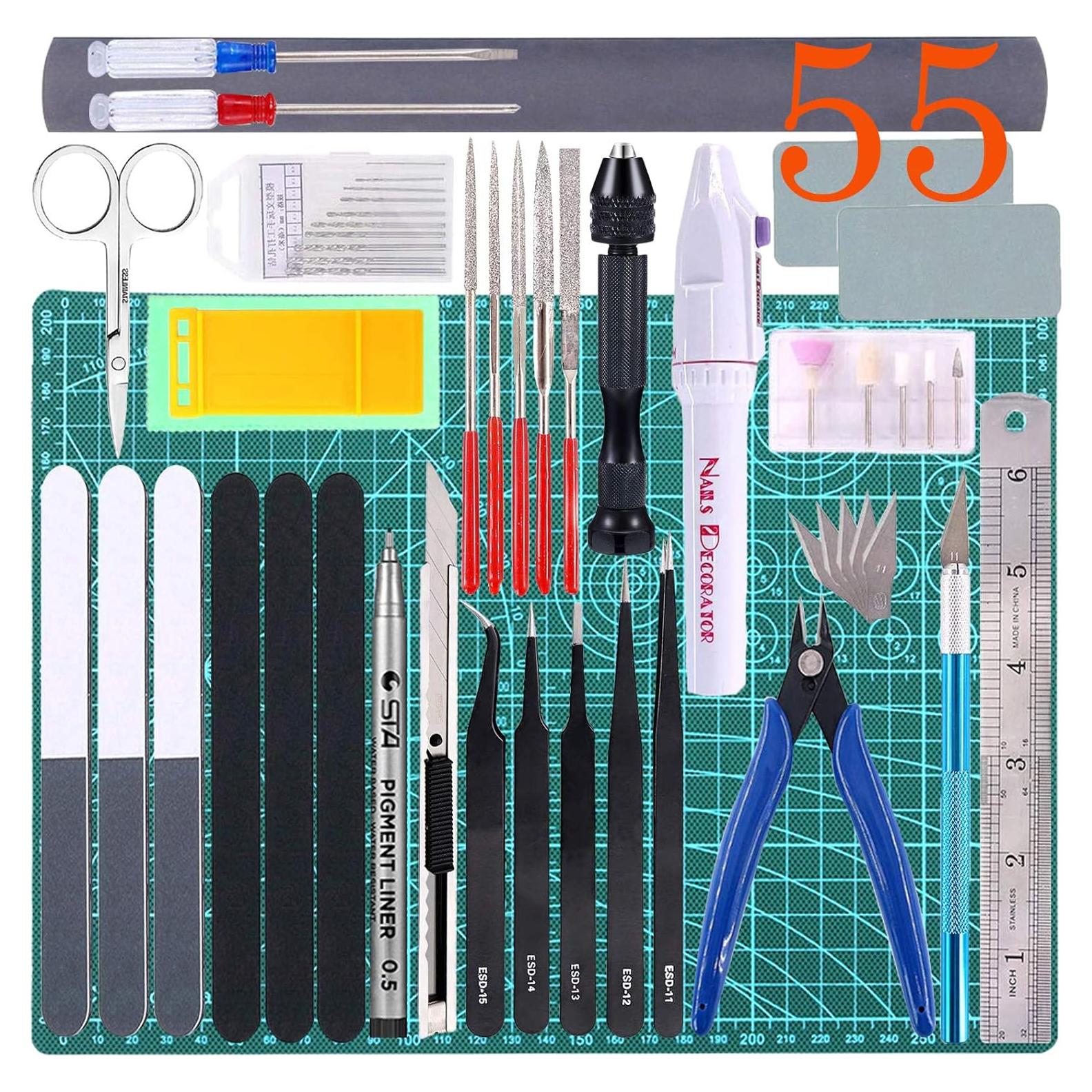 Kit de herramientas Gundam 55 piezas Bandai para modelismo