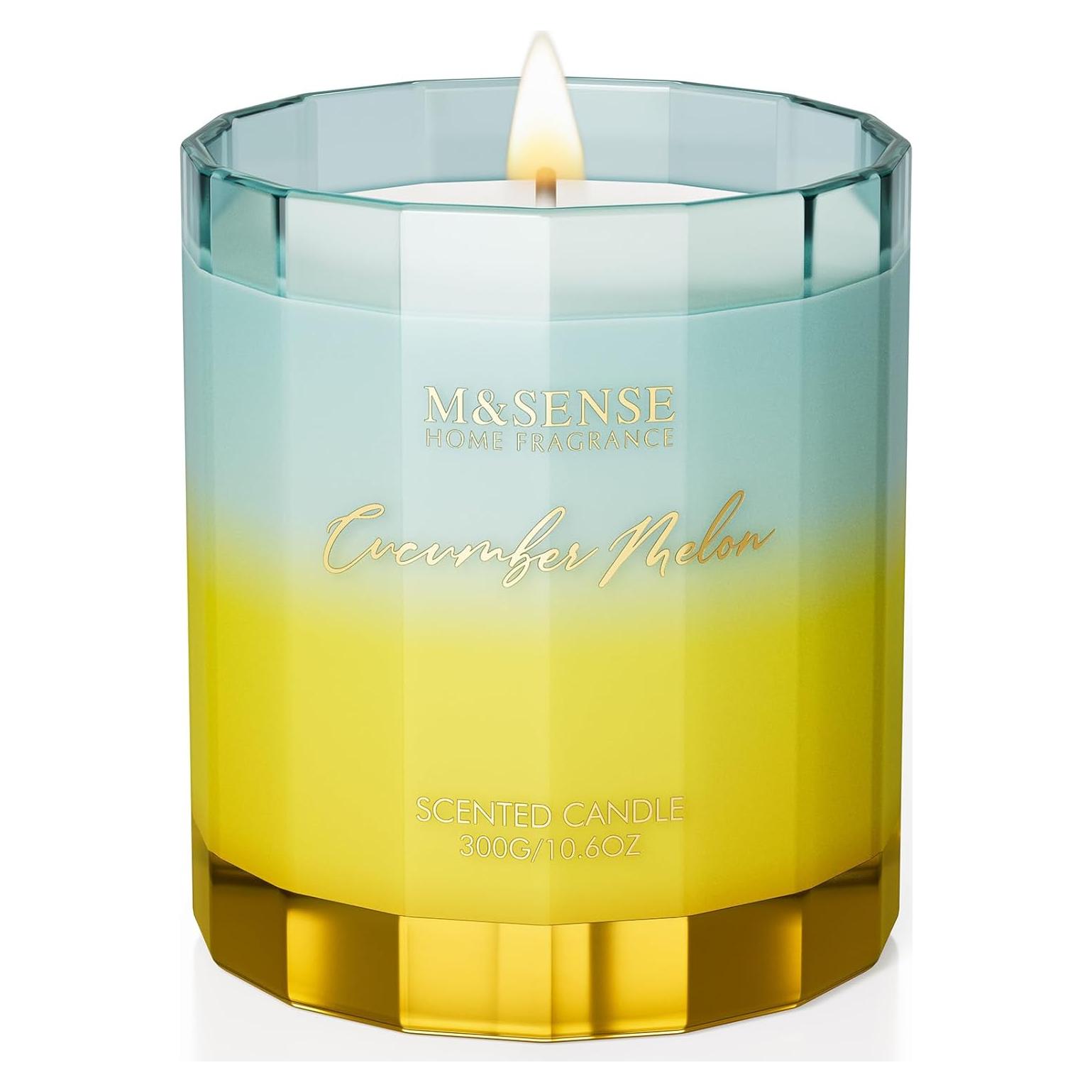 Vela Aromática M&SENSE Melón y Pepino 300g Cera Soja 60h