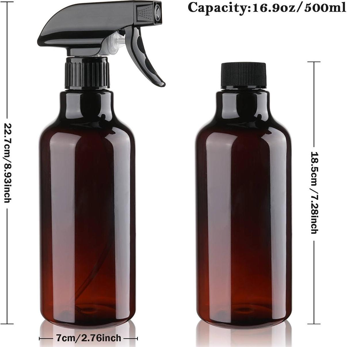 Set de 2 Botellas de Spray Plástico Hethyo 500ml Ámbar