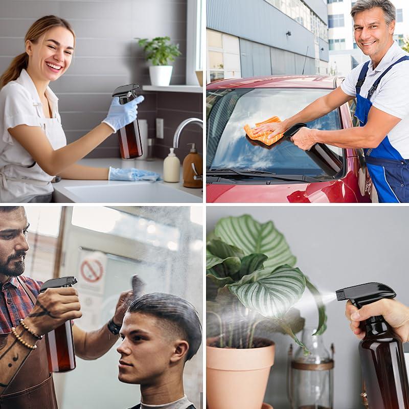 Set de 2 Botellas de Spray Plástico Hethyo 500ml Ámbar