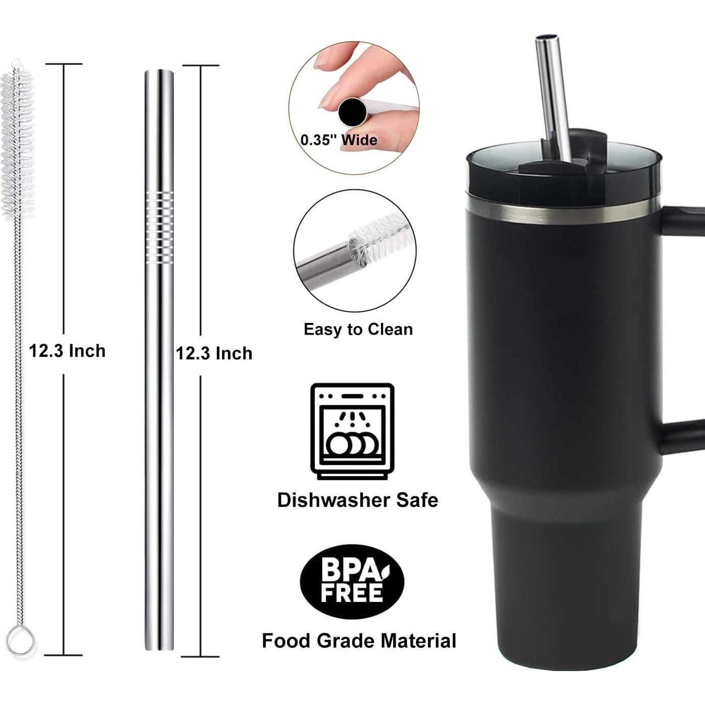 Popotes de Acero Inoxidable Vinaco 31.12 cm 4 Piezas