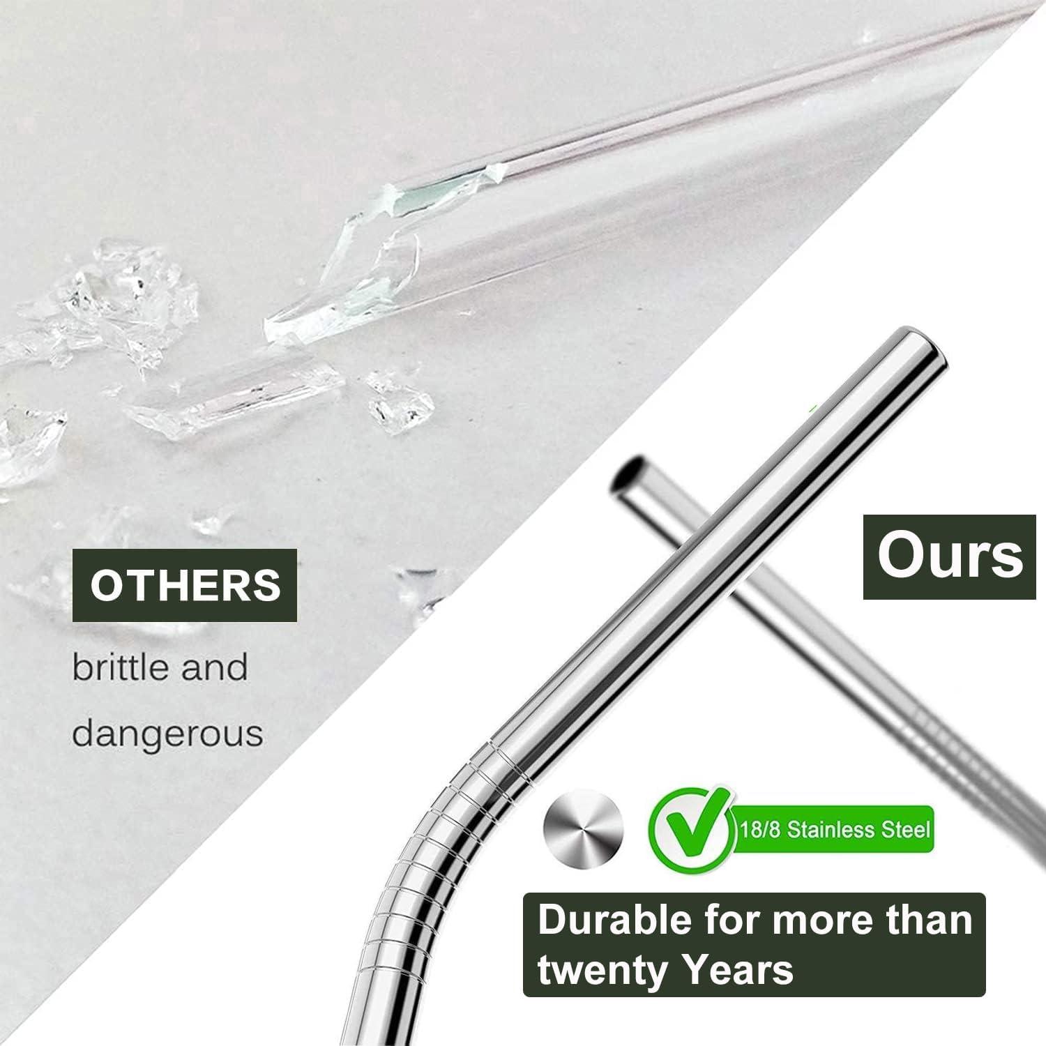 Popotes de Acero Inoxidable Vinaco 31.12 cm 4 Piezas