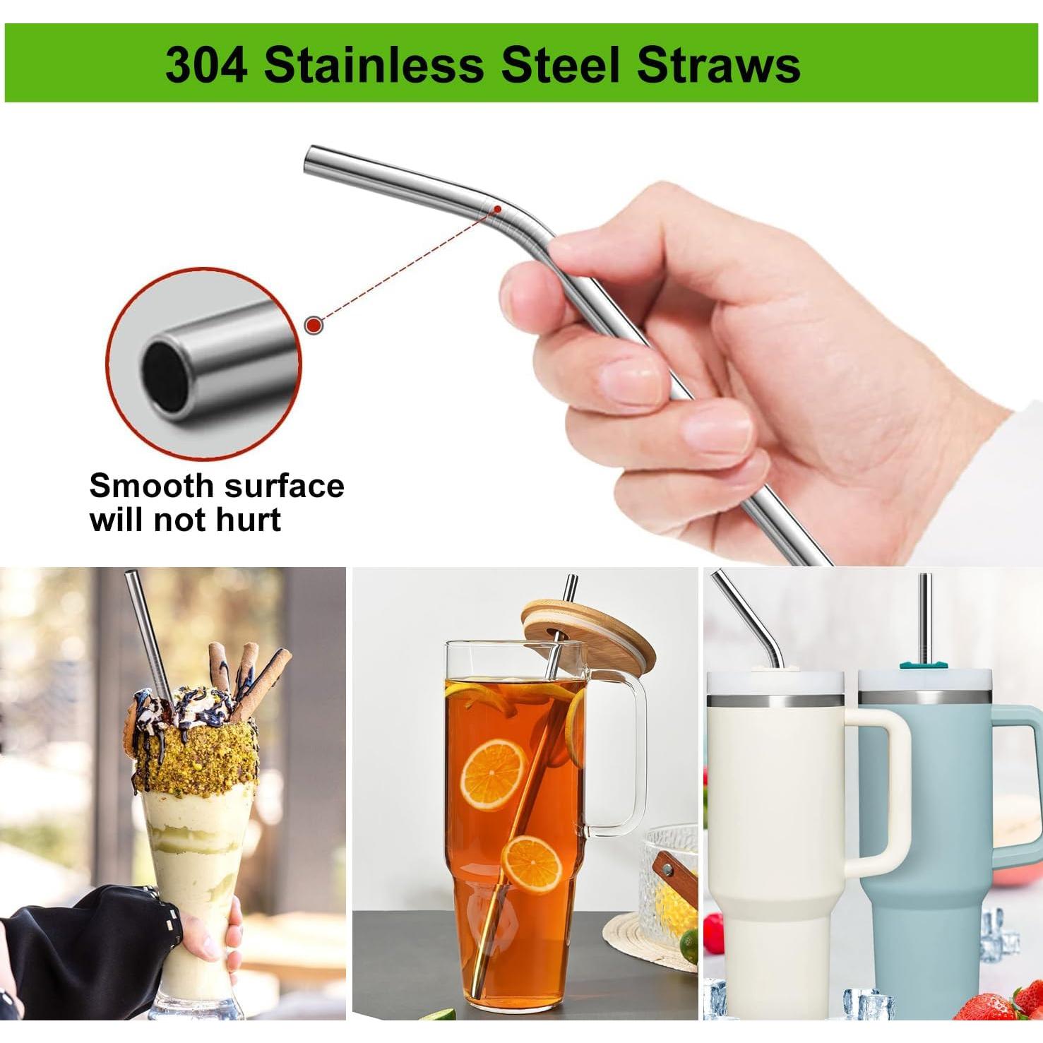 Popotes de Acero Inoxidable Vinaco 31.12 cm 4 Piezas