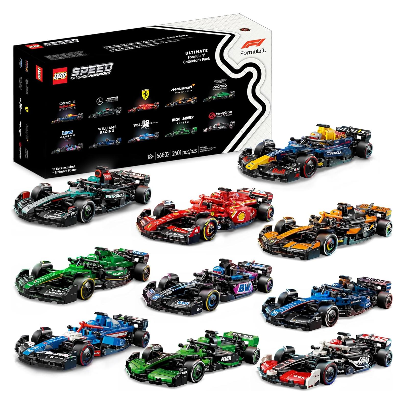 Paquete Coleccionista LEGO F1 2025 - 10 Sets + Póster Exclusivo