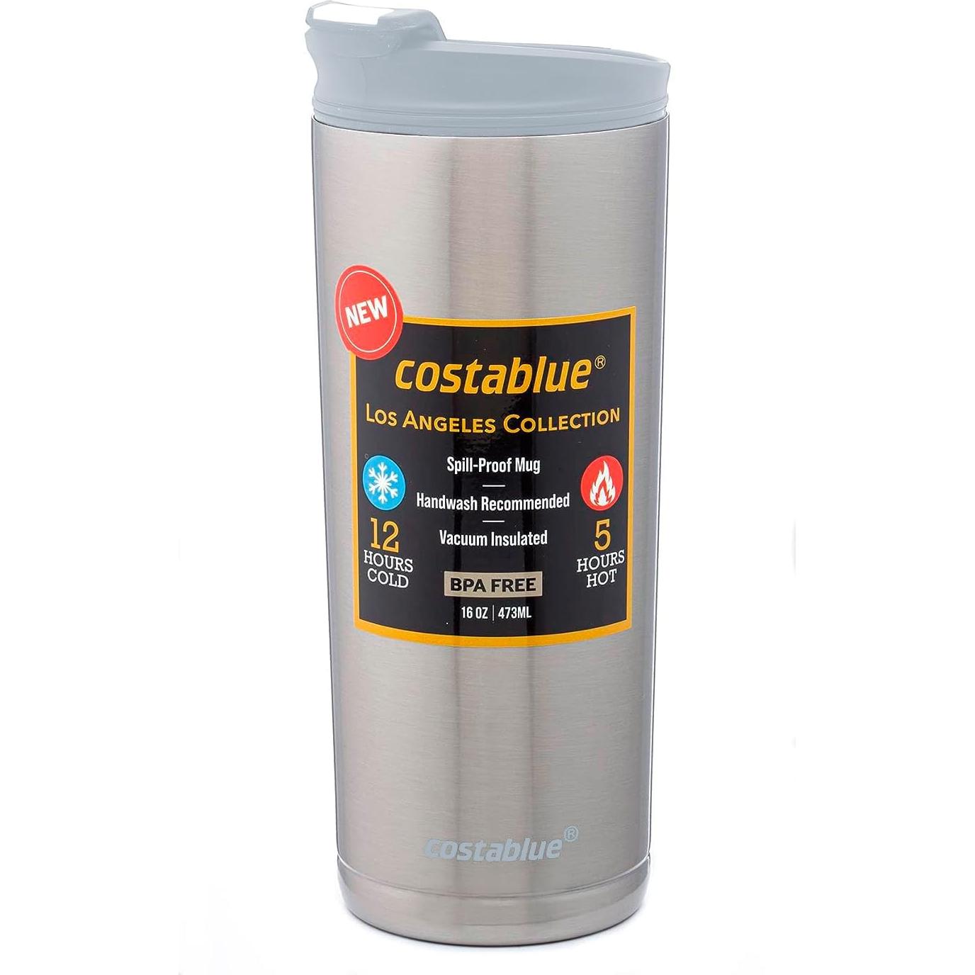 Taza de Café de Viaje Costablue 473 ml Aislada y a Prueba de Fugas