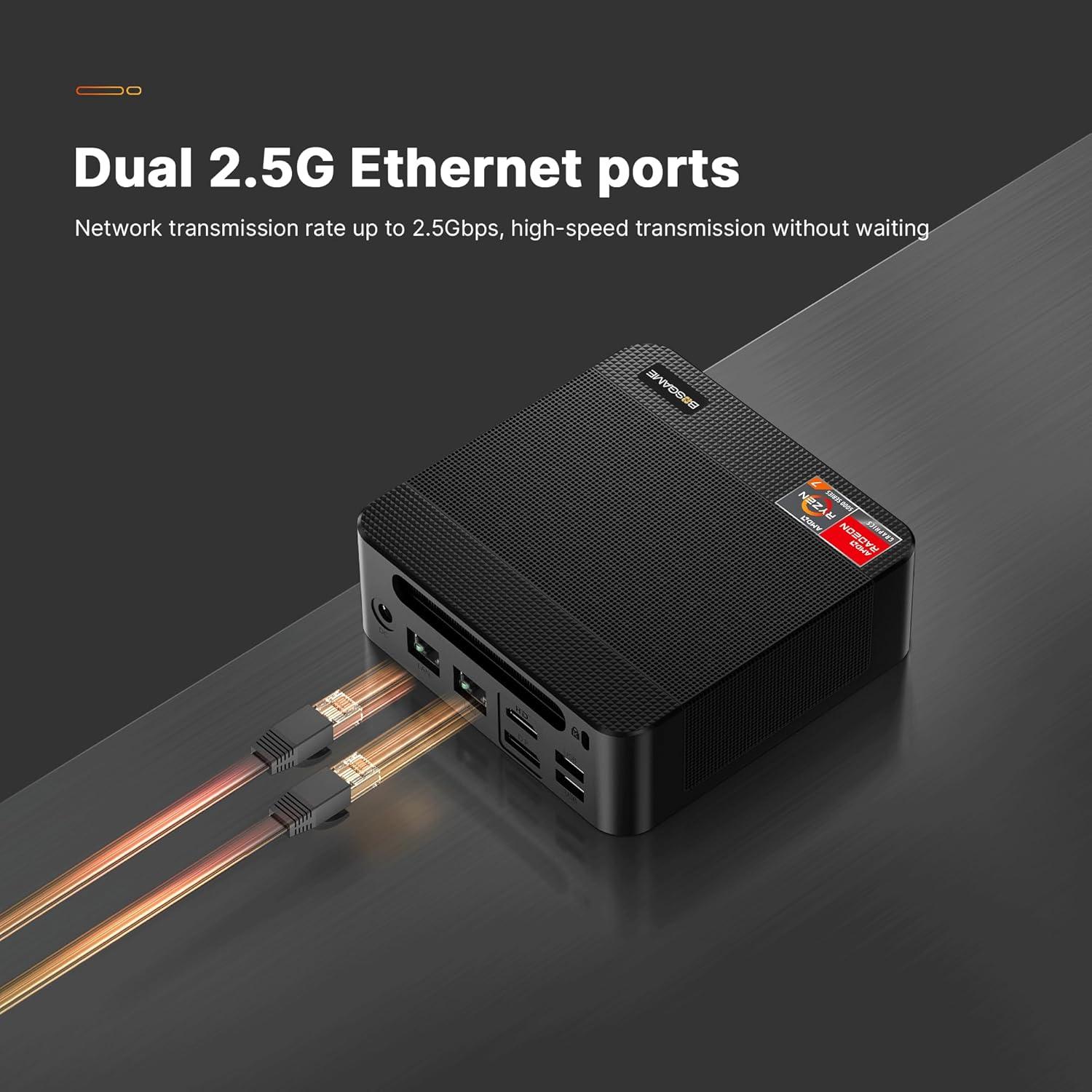 Mini PC BOSGAME P4 Ryzen 7 5825U 32GB 1TB Triple Pantalla 4K