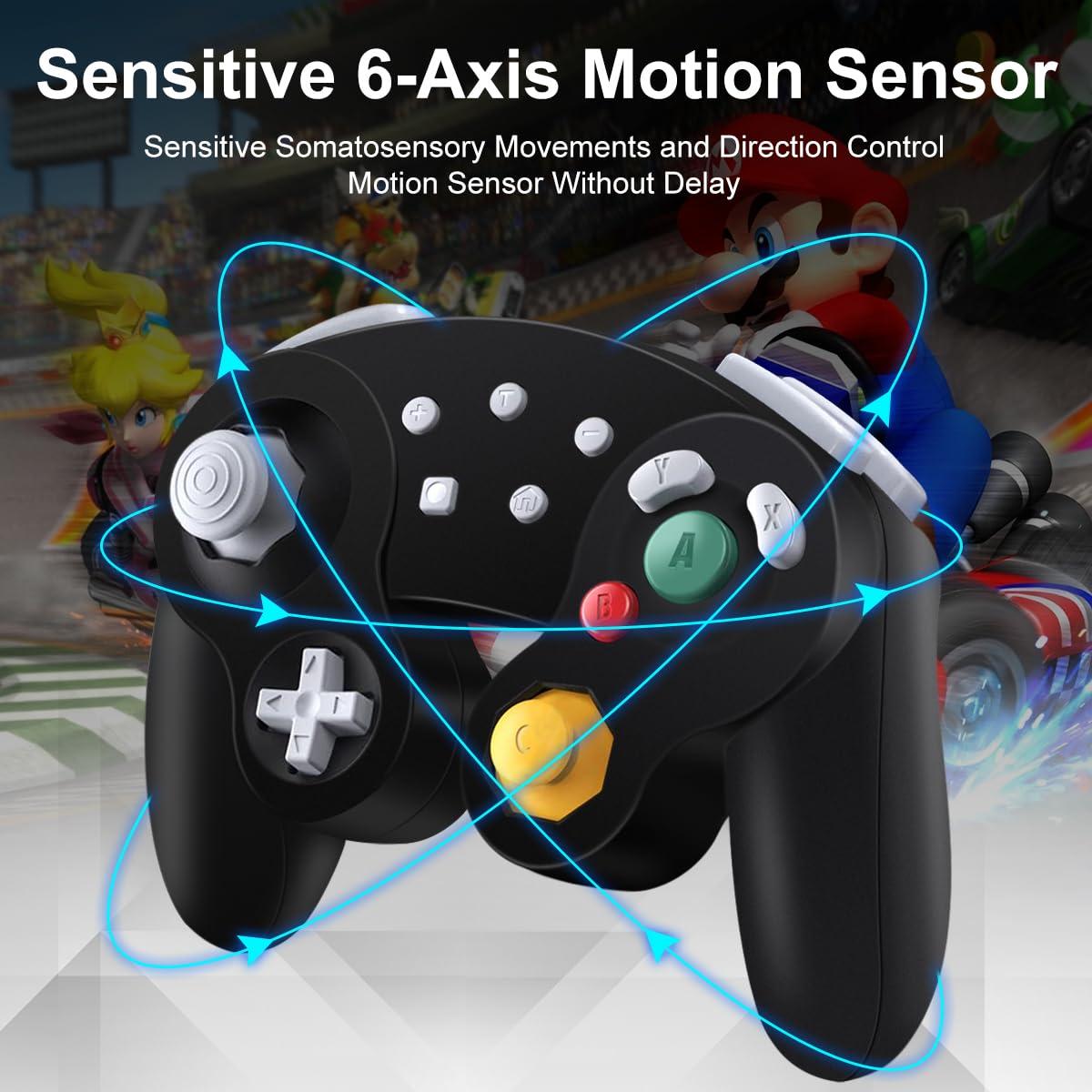 Controlador Inalámbrico Gamecube ADHJIE para Switch - Negro
