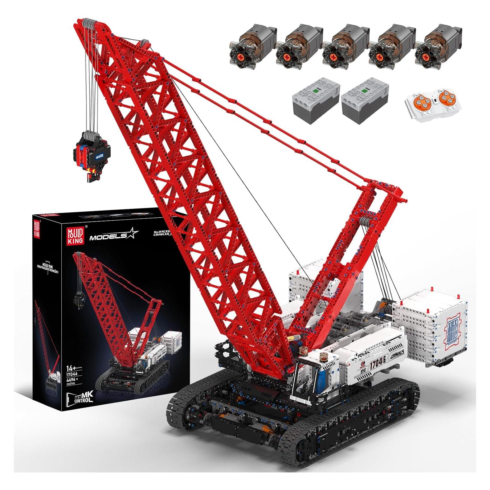 Grúa Crawler Mould King 17046 4494 Piezas Control APP