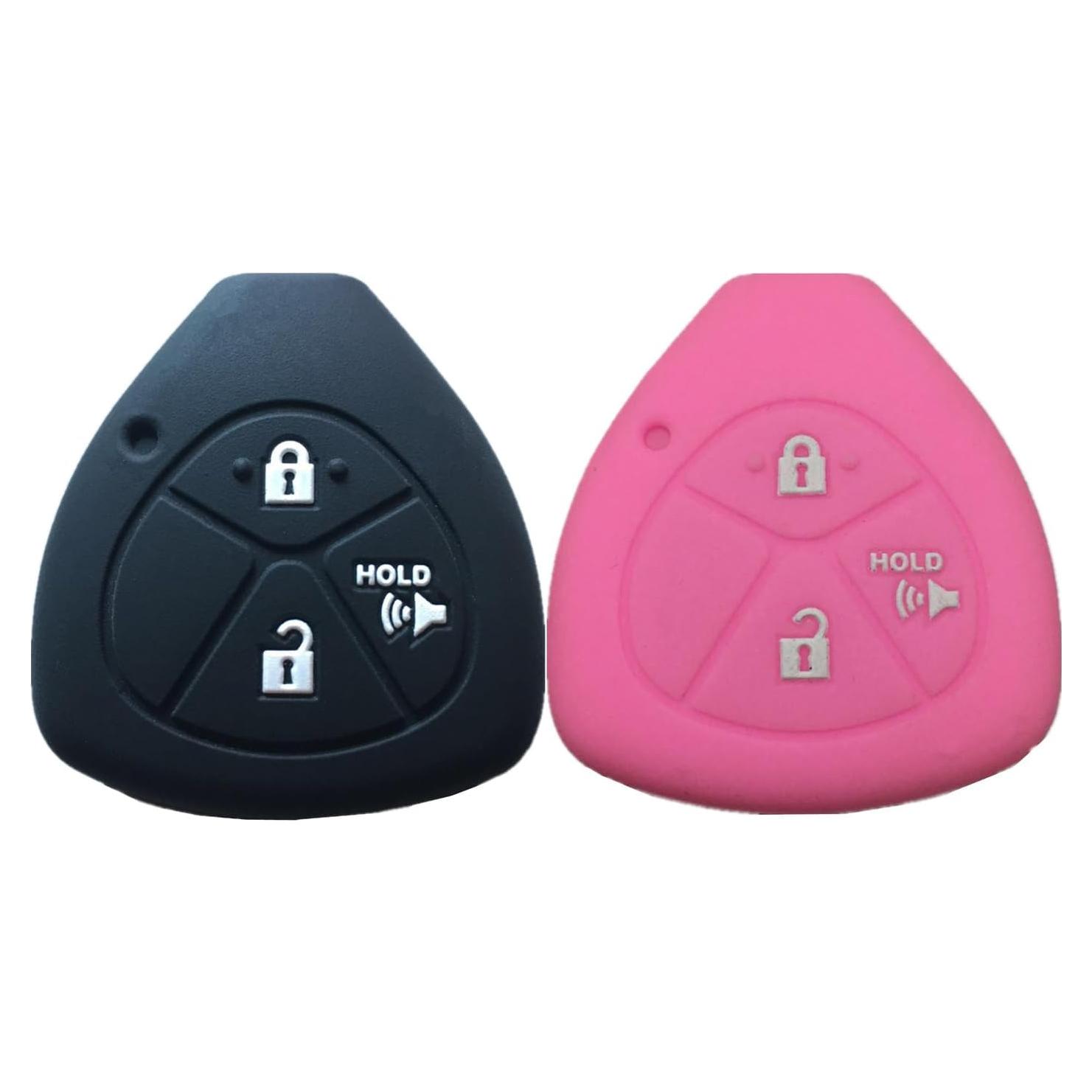 Cubierta de Llave Toyota 4Runner 2010-2016 - Silicona Negra y Rosa
