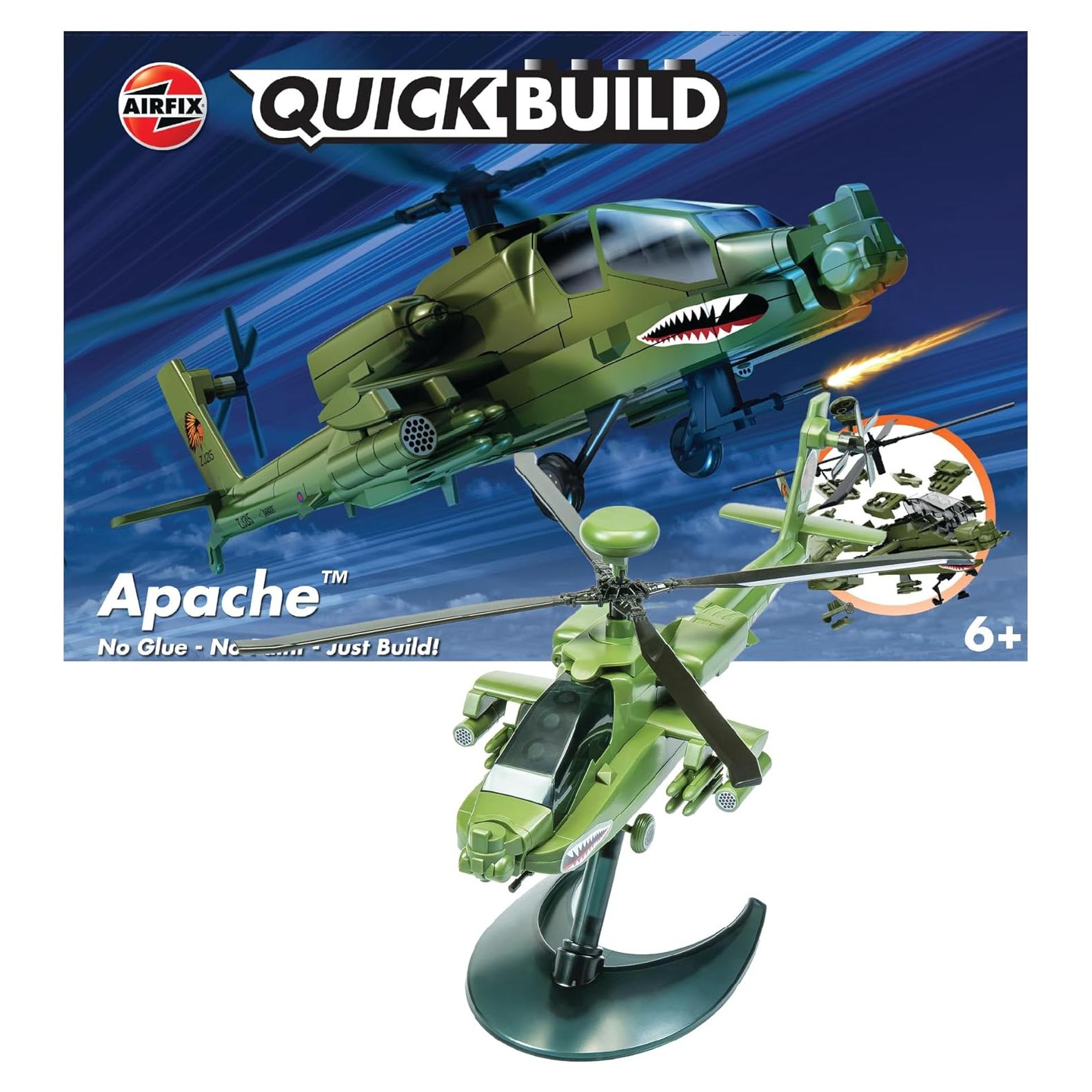 Kit de modelo helicóptero Apache Airfix Quickbuild 37 piezas