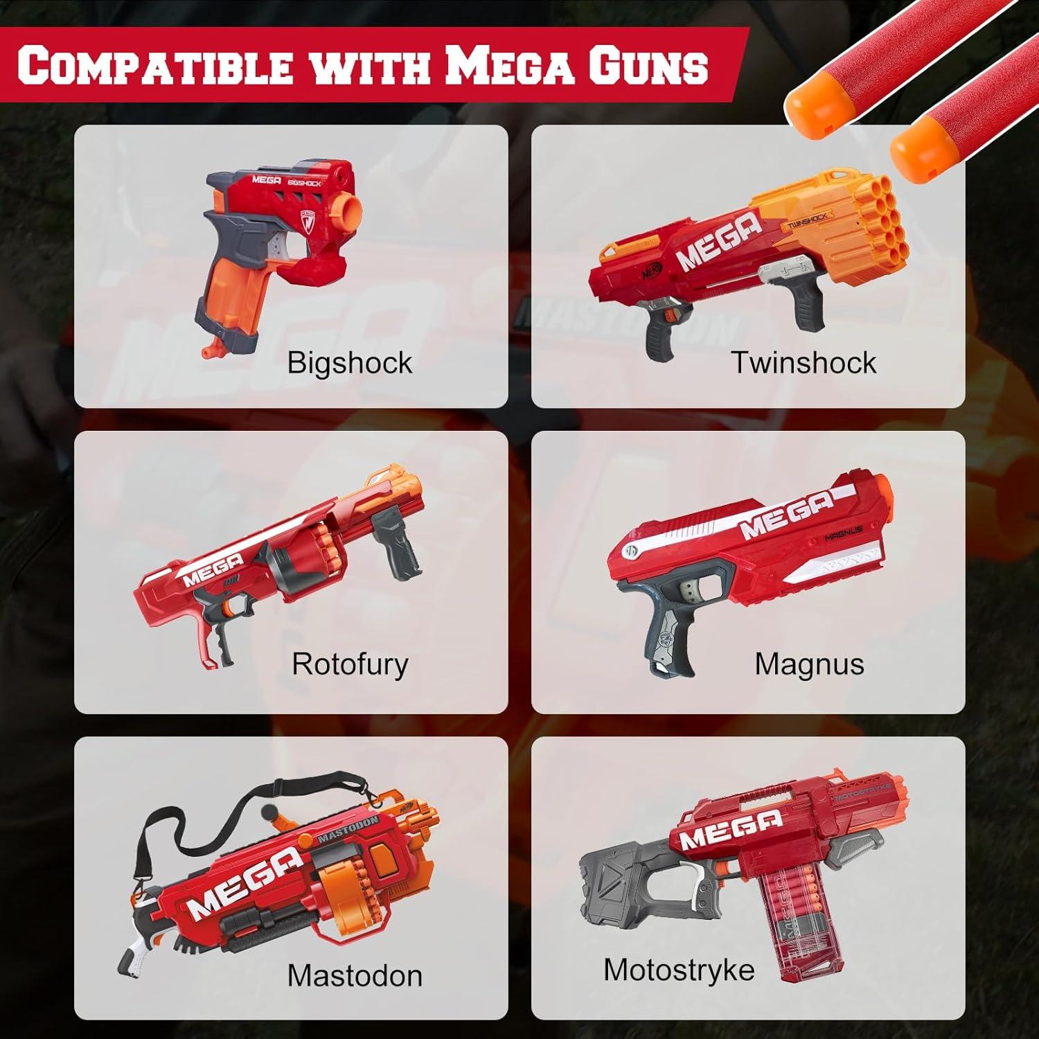 120 Dardos Mega Rojos Pokiiulk para Nerf Mega Blasters