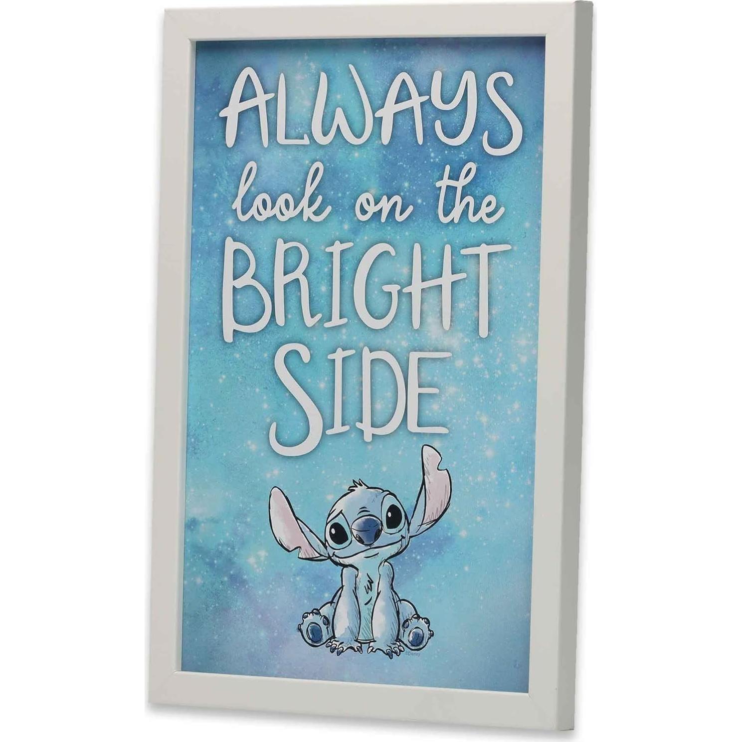 Decoración de Pared de Madera Enmarcada Disney Lilo y Stitch