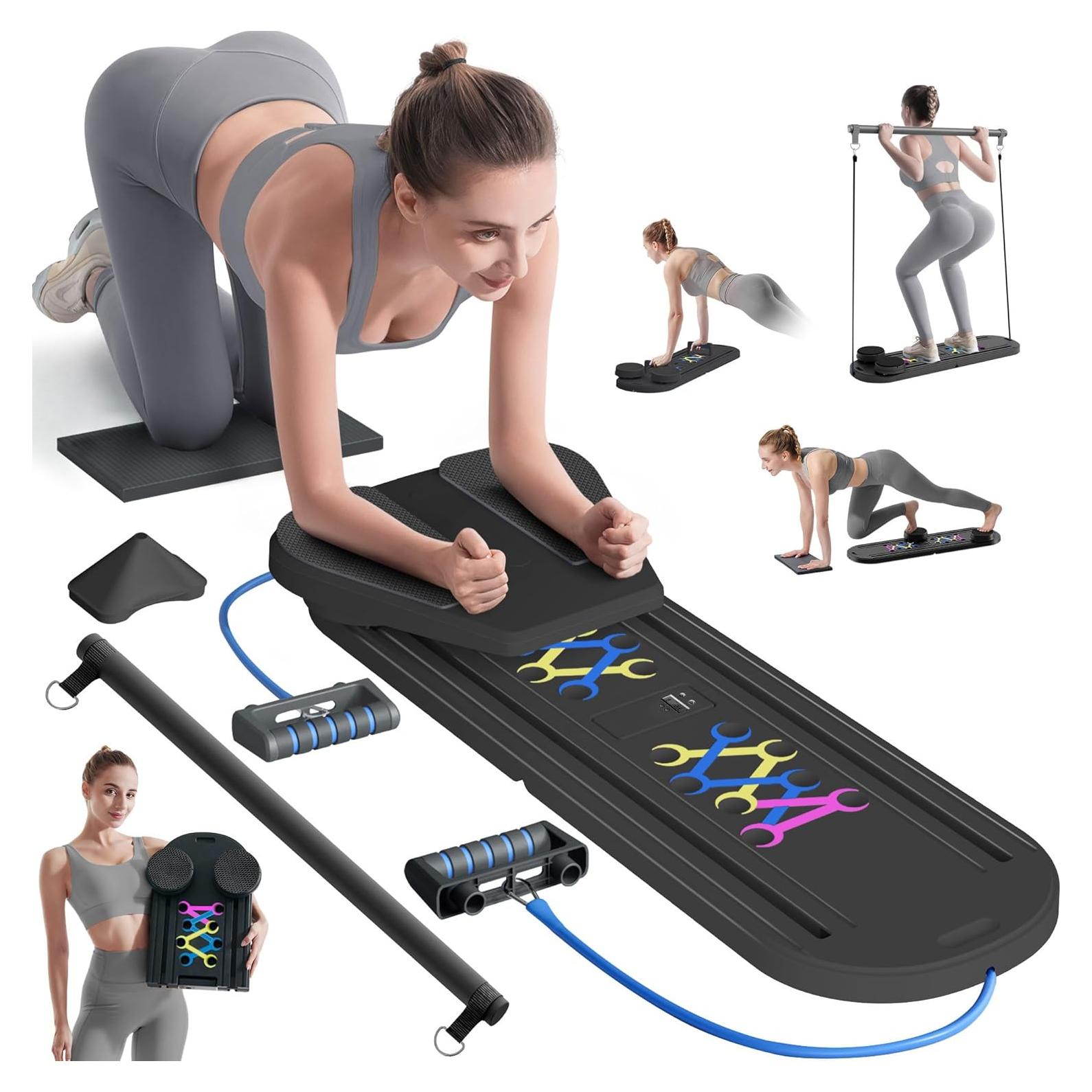 Tabla de Pilates AddWin Plegable 15-en-1 para Ejercicio en Casa