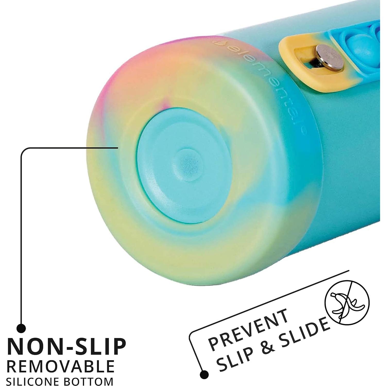 Botella de Agua Infantil Elemental 414ml con Tapa Pop-It