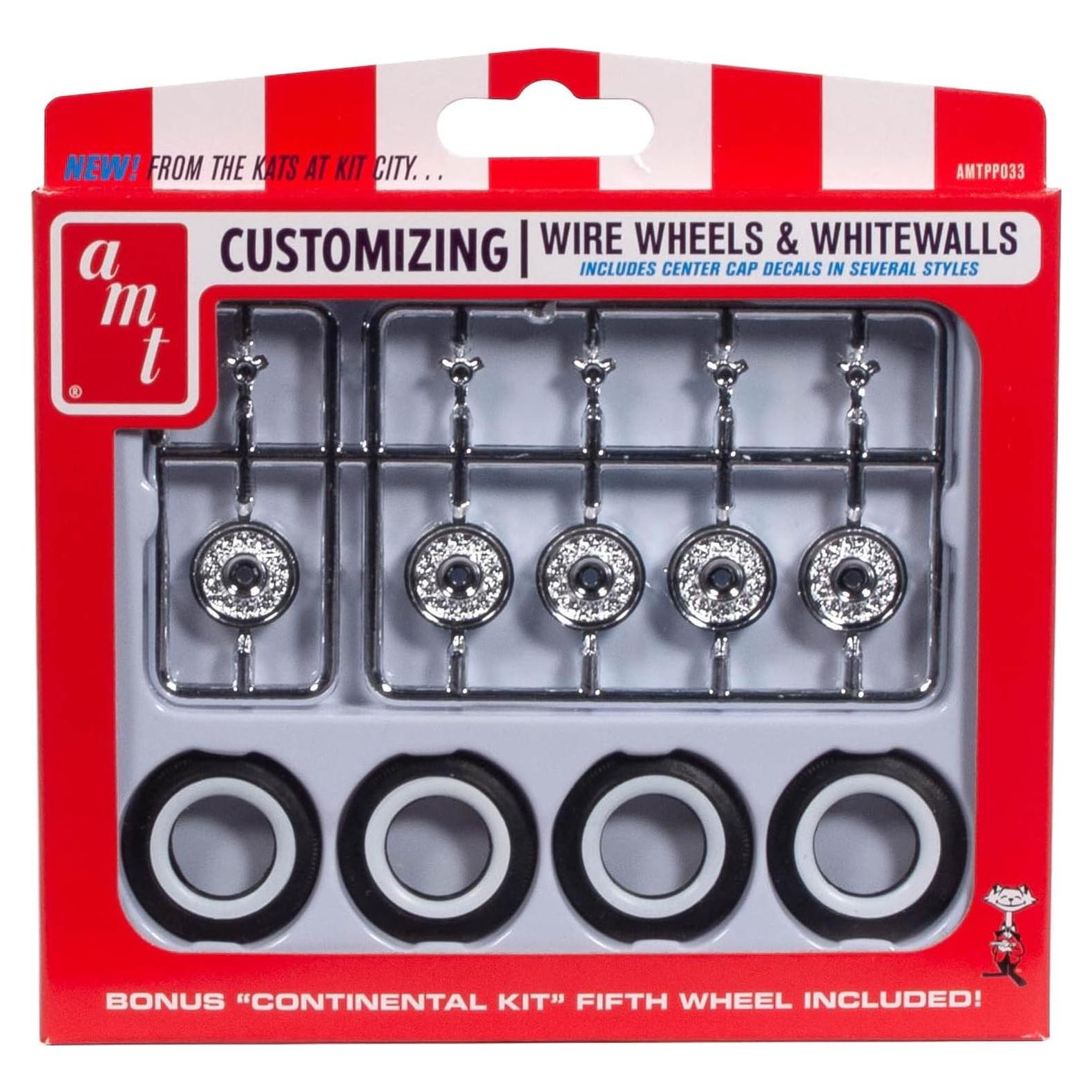 Juego de Ruedas de Alambre AMT Skill 2 para Modelos 1/25