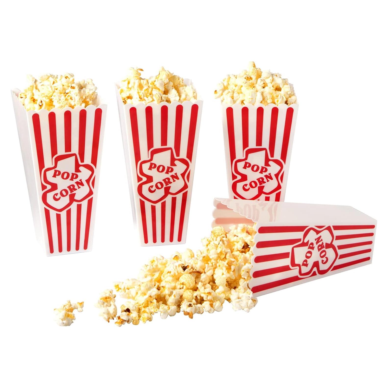 Contenedores de Palomitas RAYMEA 4 Piezas Reutilizables 20.32cm