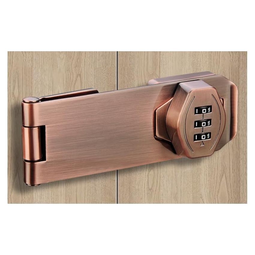 Cerradura de Armario ETEKJOY Sin Llave 3 Dígitos Cobre Antiguo