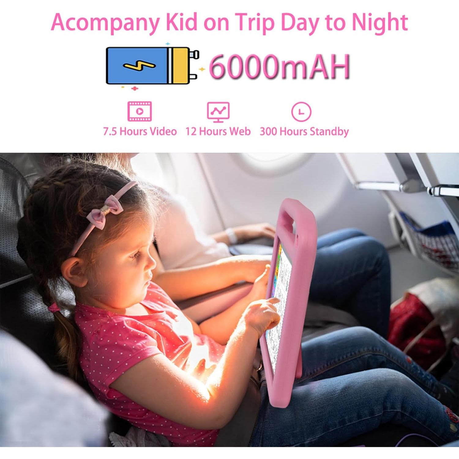 Tableta para Niños CWOWDEFU 10.1" Android 14 Rosa 8GB+128GB