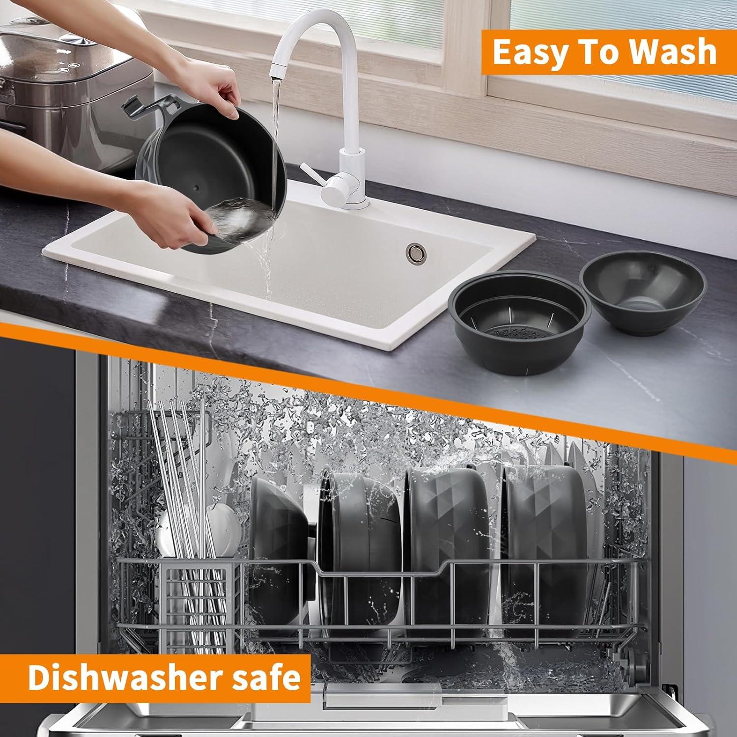 Tazón de Ramen MUUBOOX Negro 0.91L Microondas y Lavavajillas