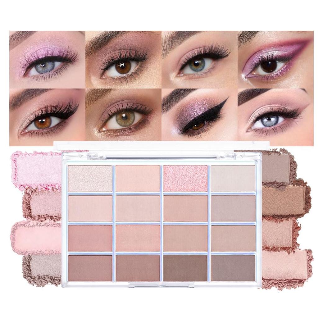 Paleta de Sombras de Ojos Mate CAKAILA 16 Colores 11.91x8.41cm