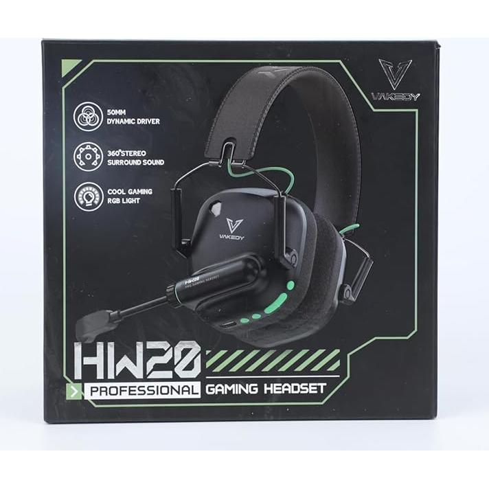 Auriculares Gaming Inalámbricos HW20 - 50mm, 50H, Bluetooth 5.4, RGB