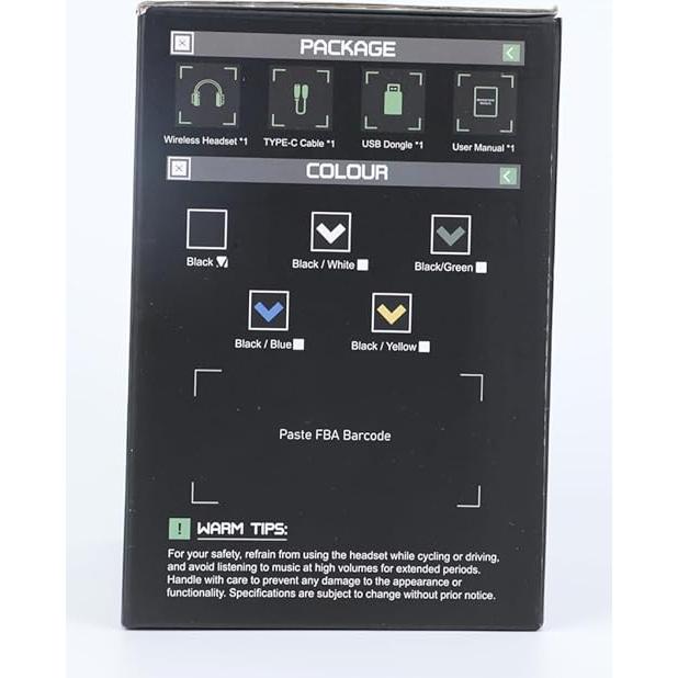 Auriculares Gaming Inalámbricos HW20 - 50mm, 50H, Bluetooth 5.4, RGB