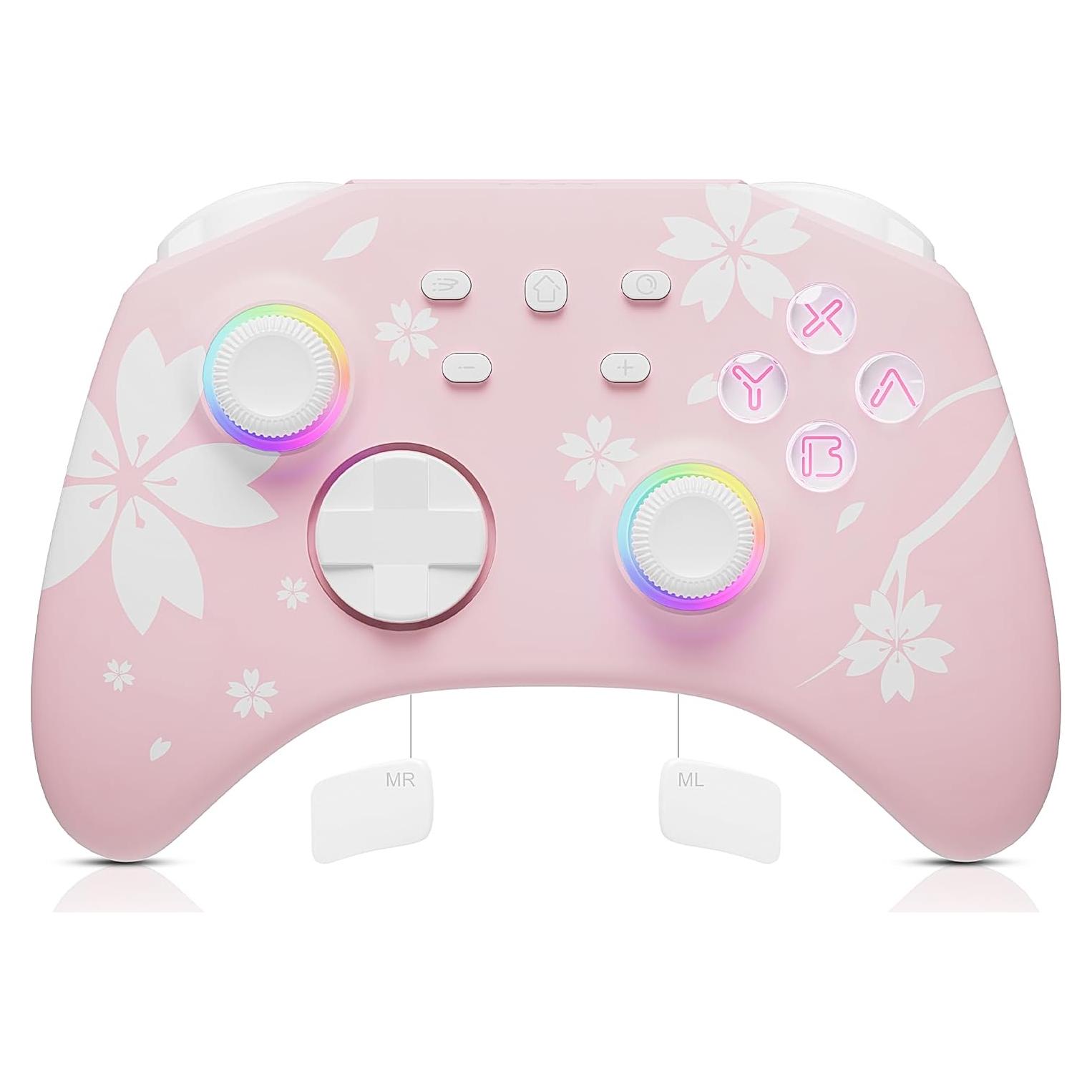 Controlador Pro Inalámbrico Mytrix Rosa para Switch y PC