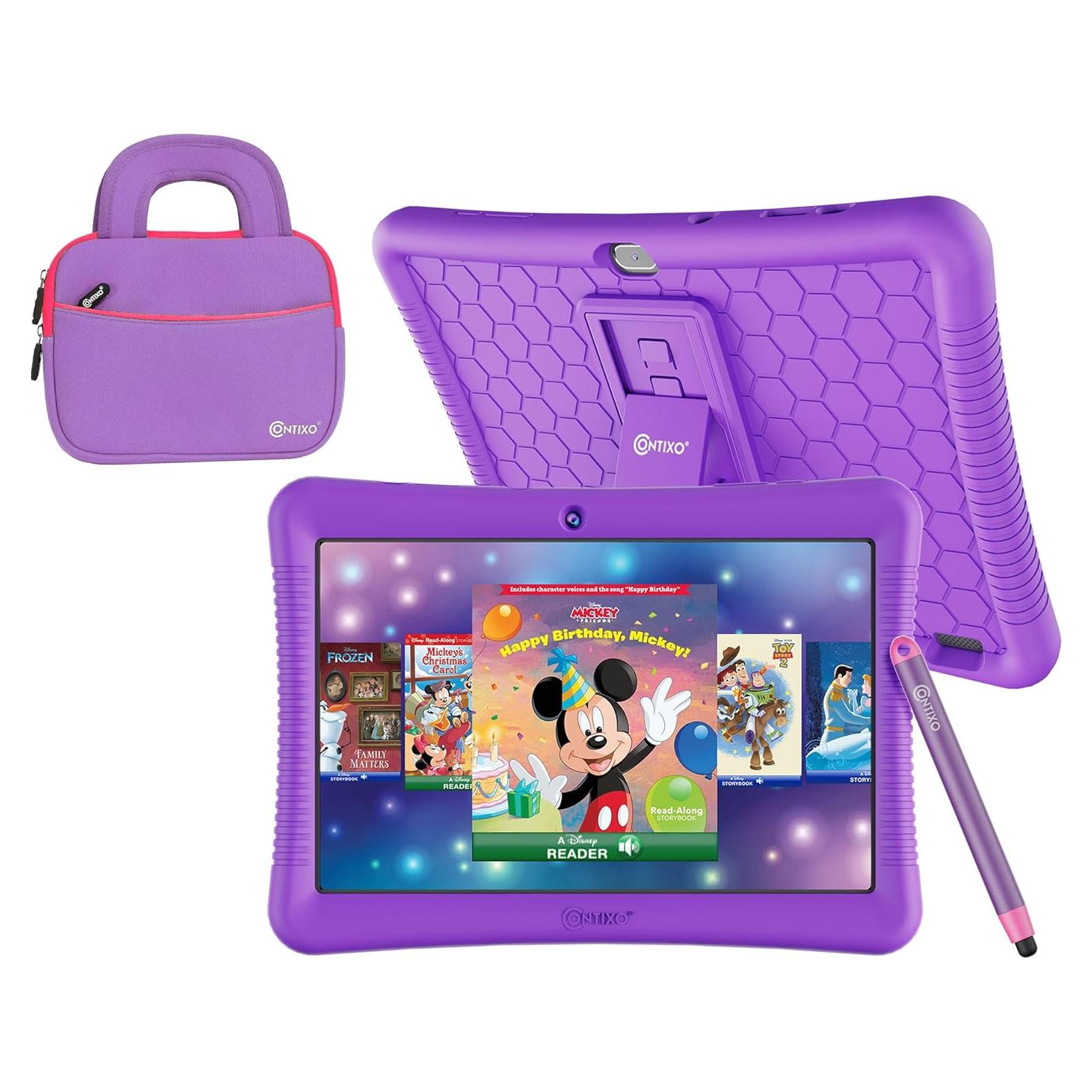 Tableta Contixo K102 10" para Niños con Funda Morado