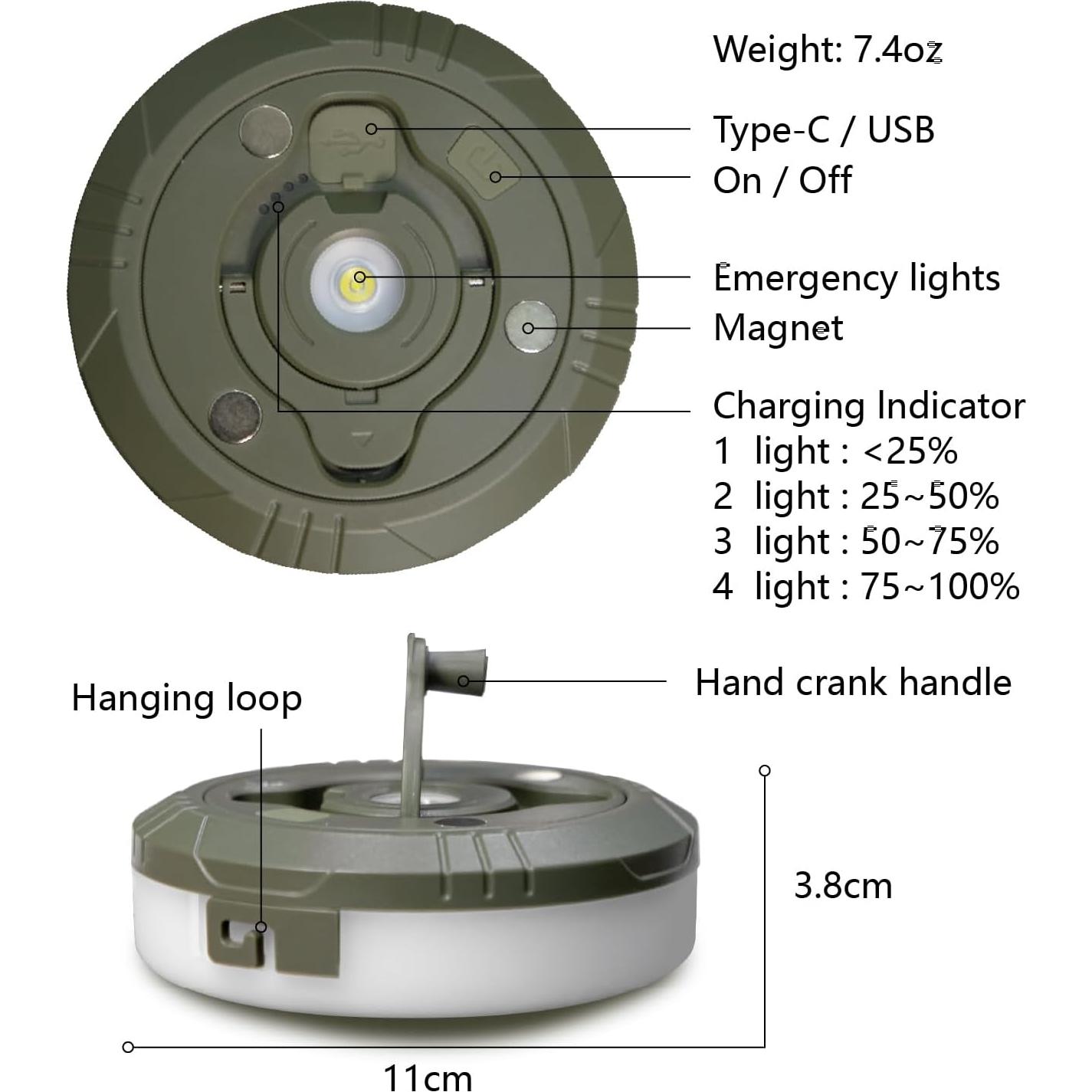 Luces de Camping Hiromeco 8.99m RGB Portátiles Carga USB