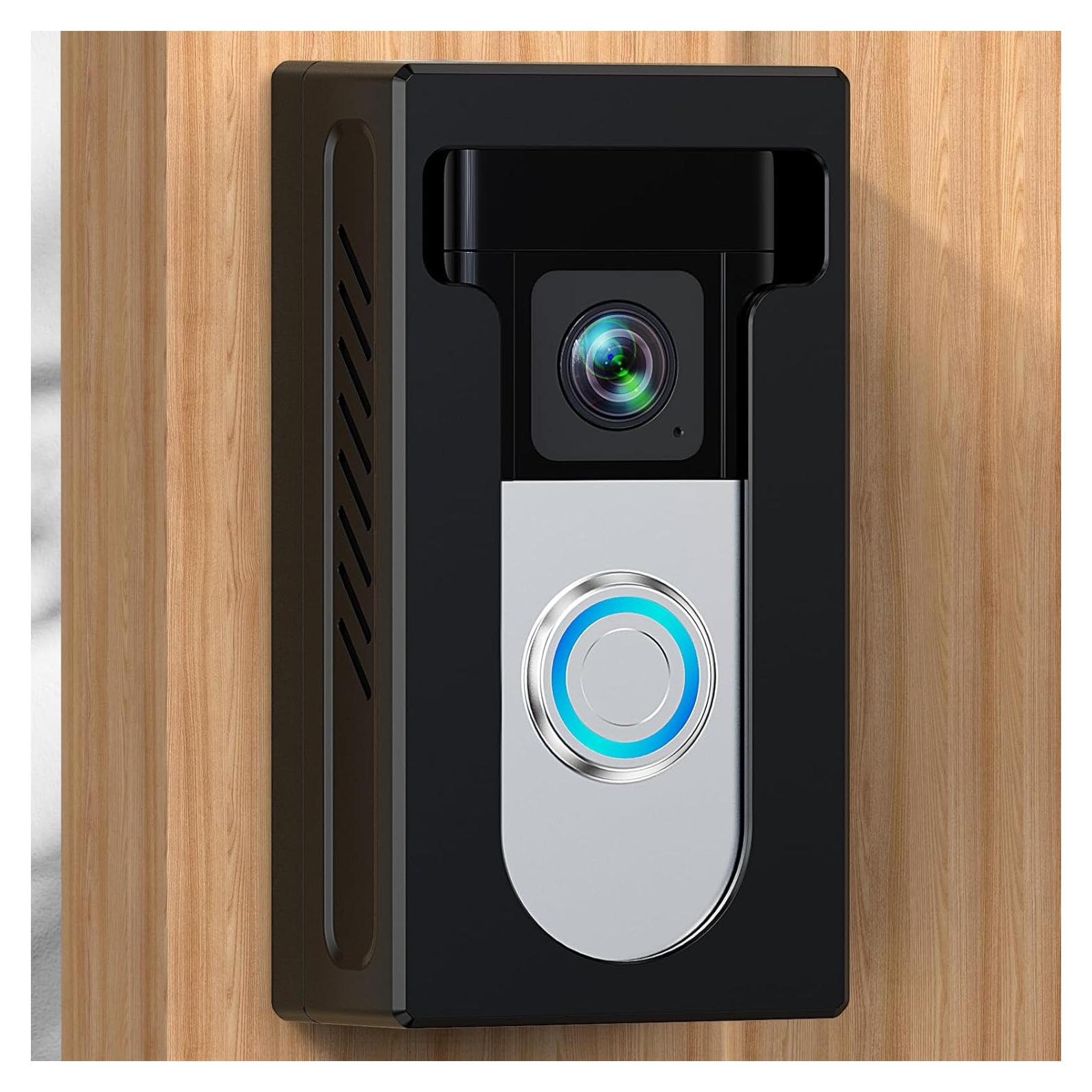 Soporte adhesivo para timbre de video QIBOX compatible con Ring y Blink