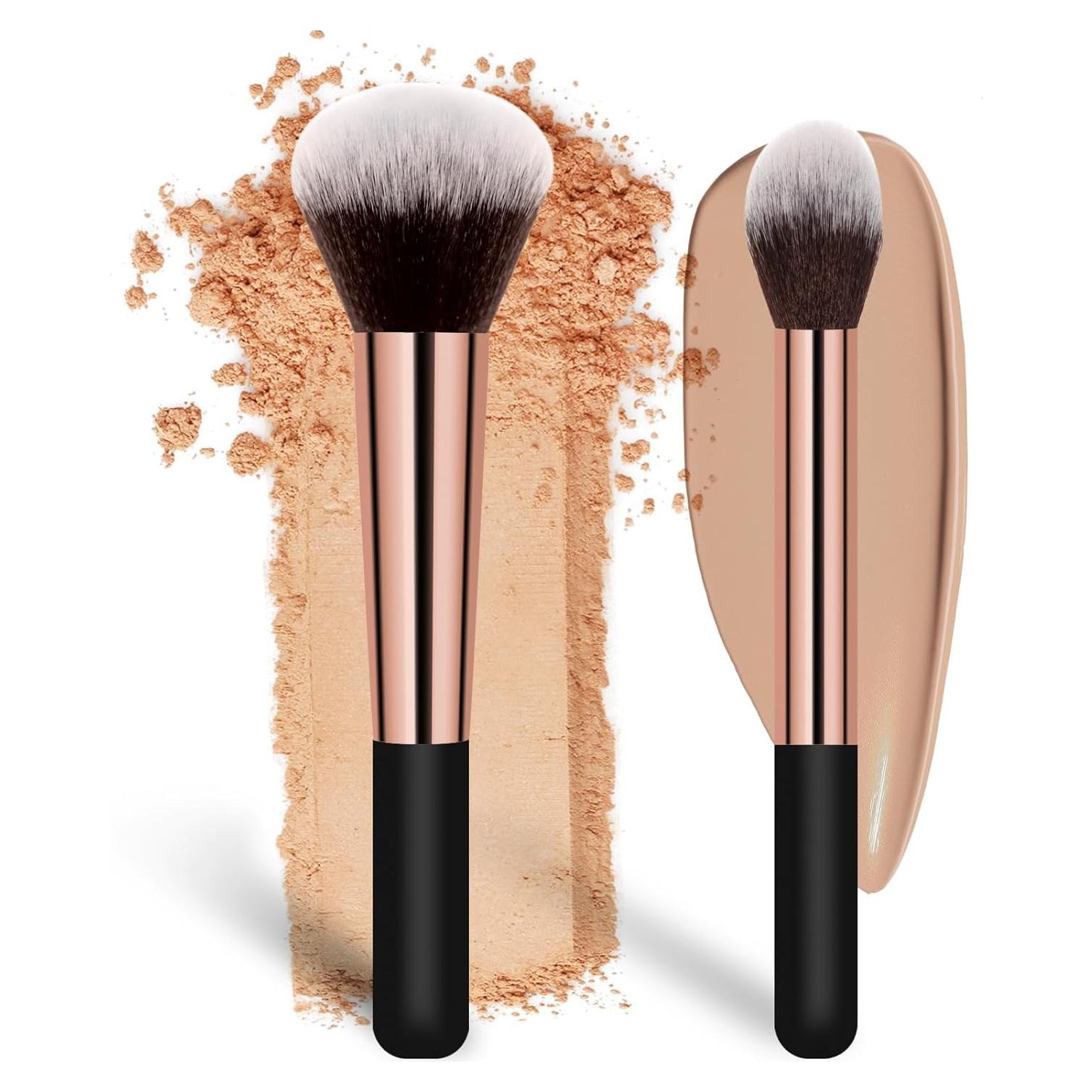 Juego de Brochas de Maquillaje Banidy - Polvo, Rubor, Iluminador