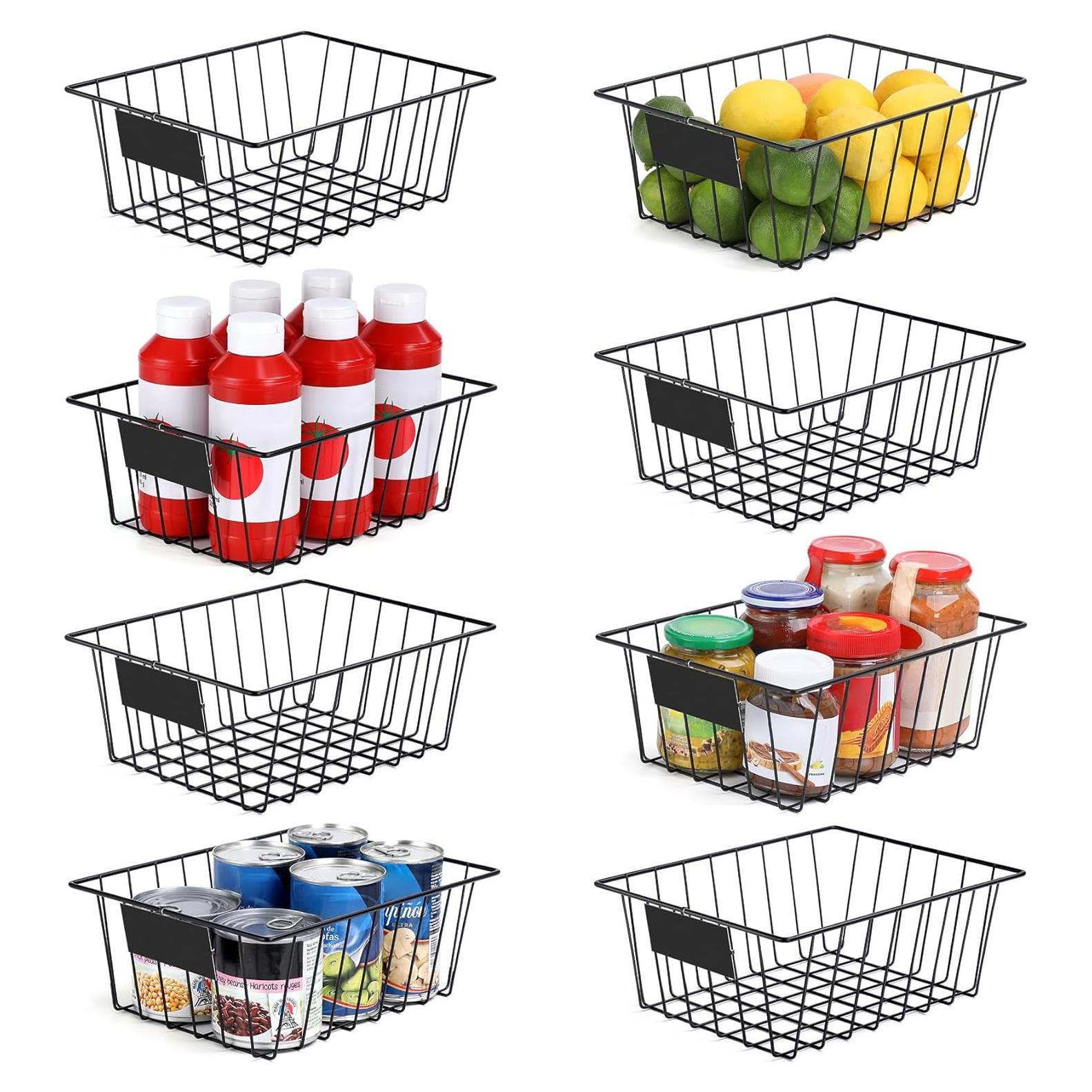 Cestas de Almacenamiento de Alambre VITEVER 8 Piezas 27.7x21.6cm