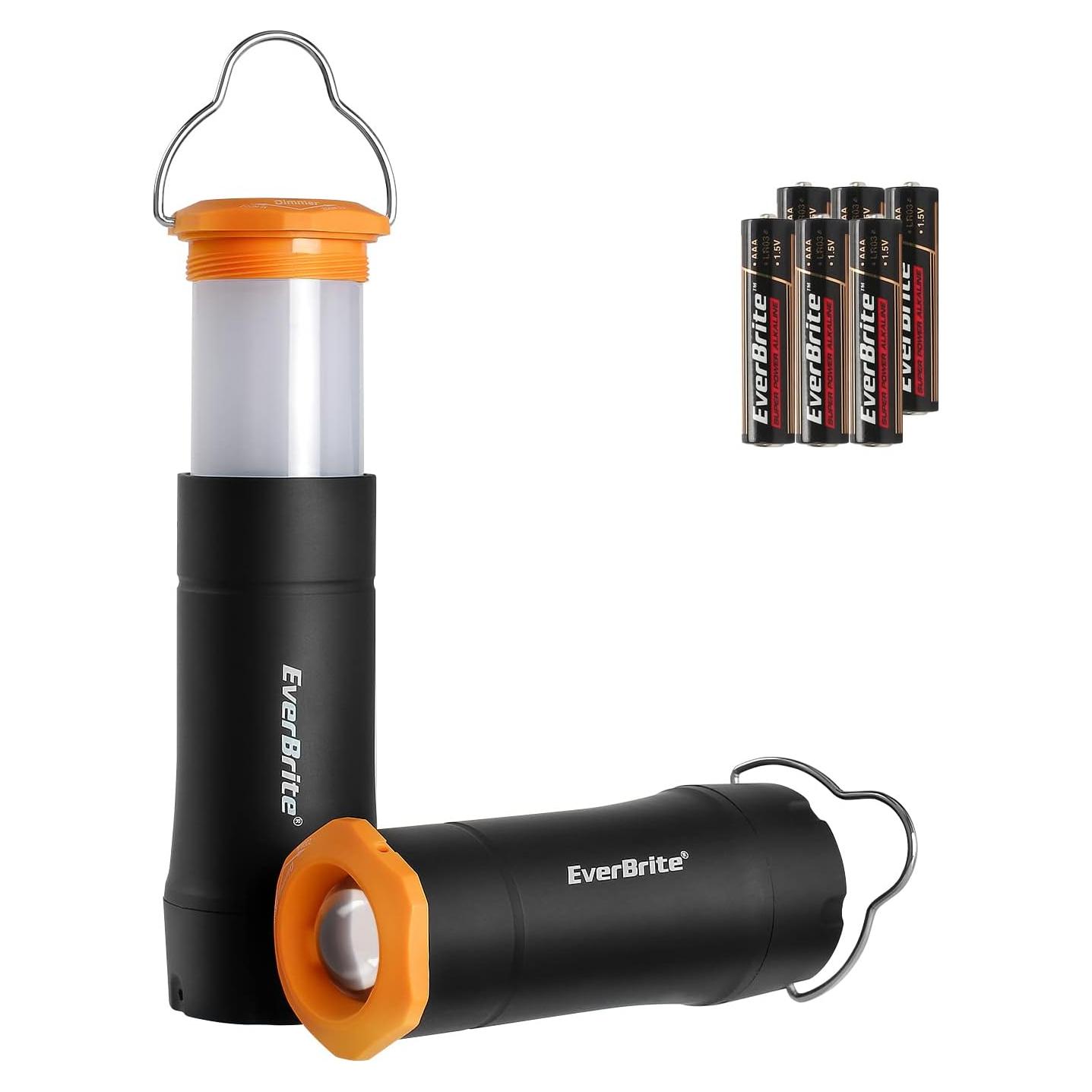 Linternas LED Portátiles 2-en-1 EverBrite, 3 Modos, Paquete de 2