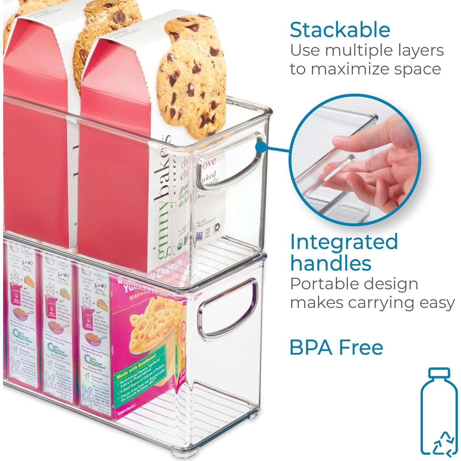 Contenedor Apilable iDesign Linus 25.4x10.16x12.7 cm BPA Free