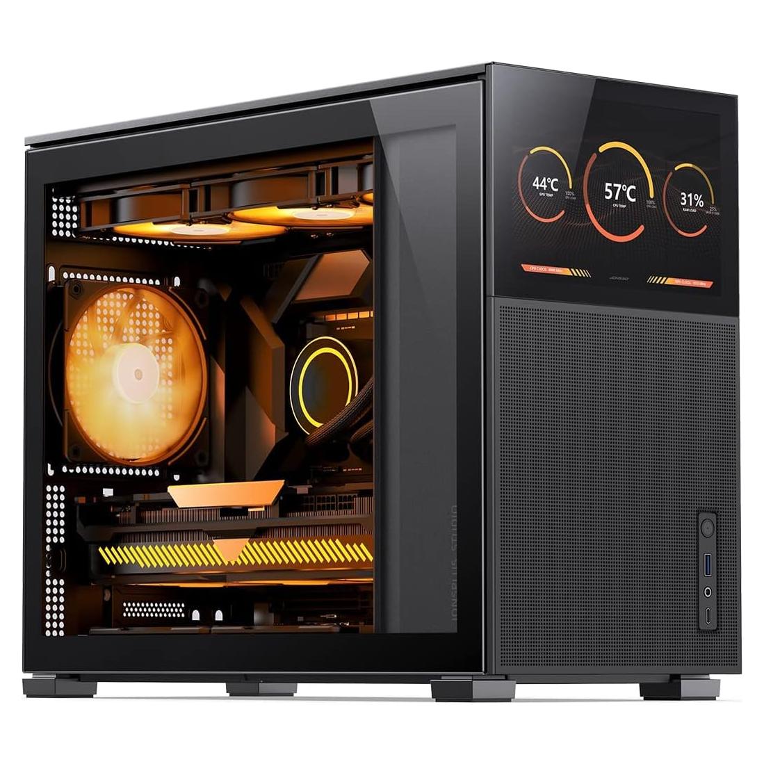 Caja de PC Jonsbo D31 MESH Negro Micro ATX con Pantalla