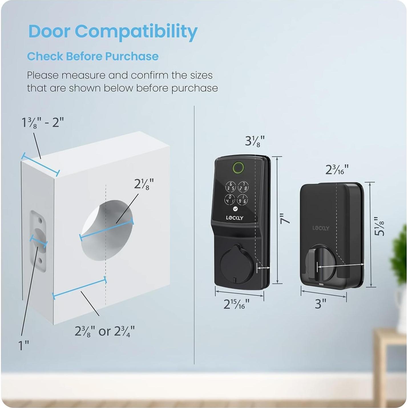Cerradura Inteligente Lockly Secure Pro 2025 con Wi-Fi y Huella Dactilar