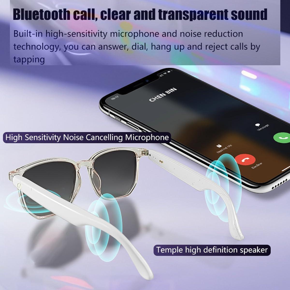 Gafas Bluetooth Enzemit Anti-Luz Azul Lentes Claras Rosa