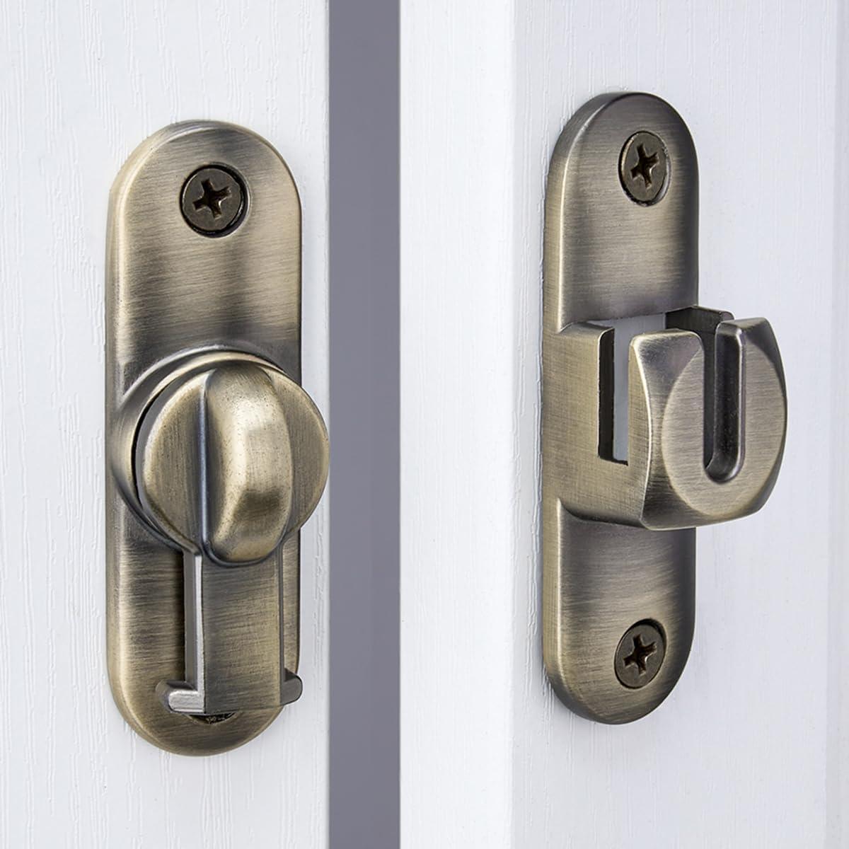 2 Pestillos de Puerta de Granero INIRET Bronce 90/180 Grados