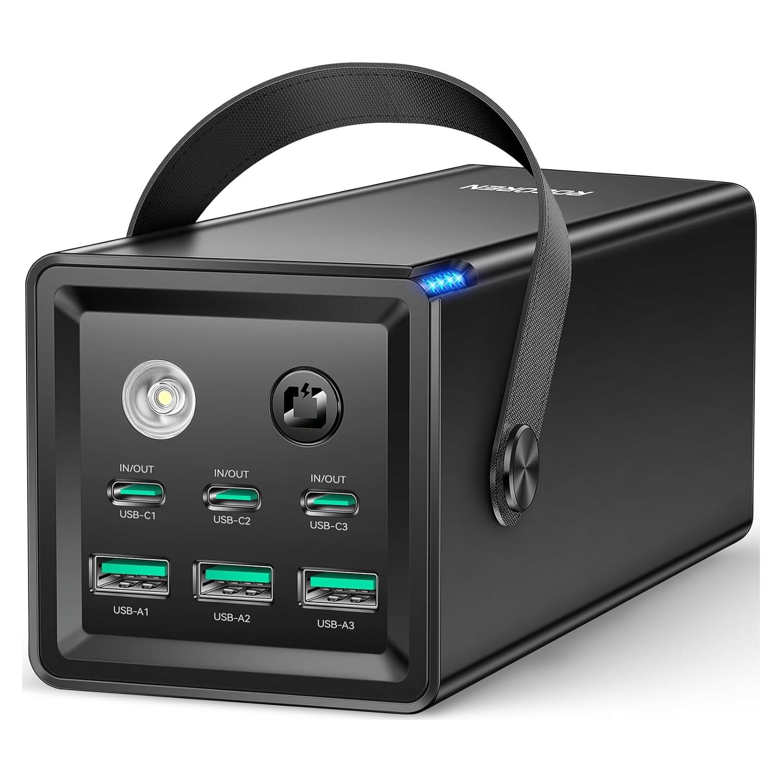 Cargador Portátil Rocoren 50000mAh 67.5W USB-C 6 Puertos