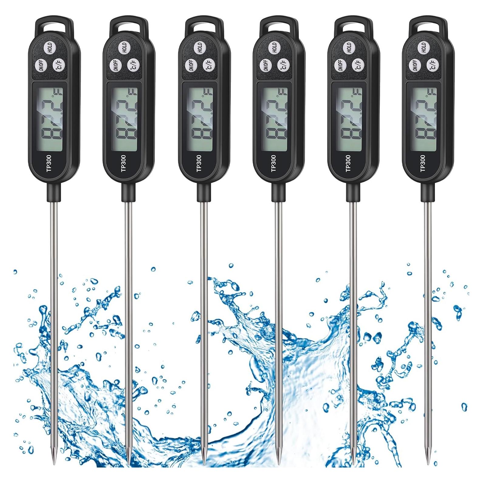 6 Termómetros Digitales de Carne Copkim 24.5 cm Impermeables