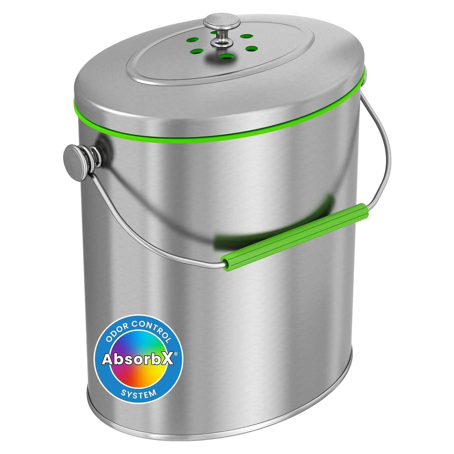 Bote de Compostaje iTouchless de Acero Inoxidable 6L