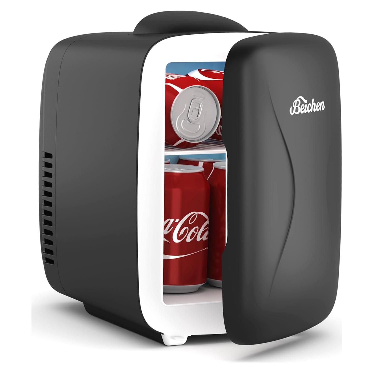 Mini Nevera BEICHEN 4L Compacta Enfriamiento Rápido Negro