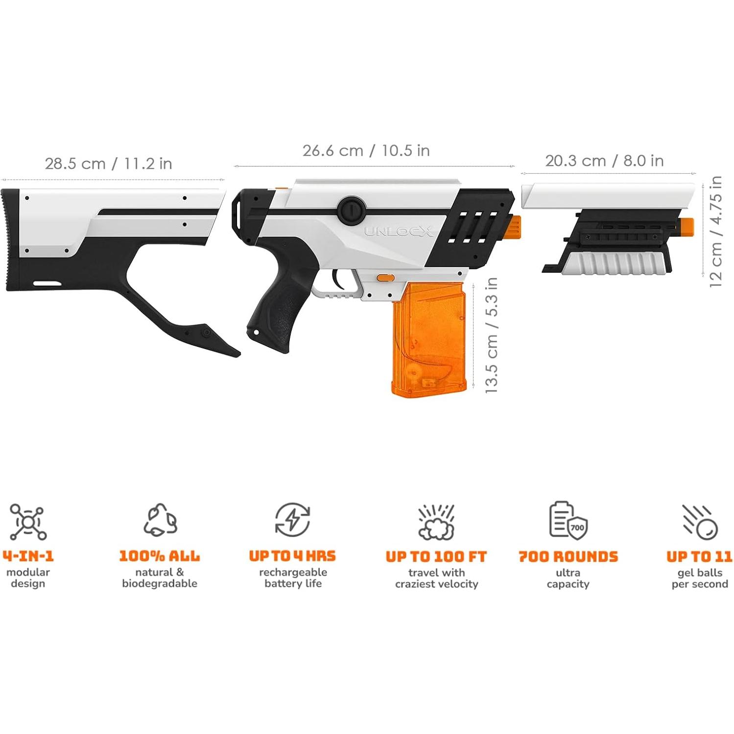 Blaster de Gel UnlocX Eléctrico Automático 7000 Balas Ecológicas