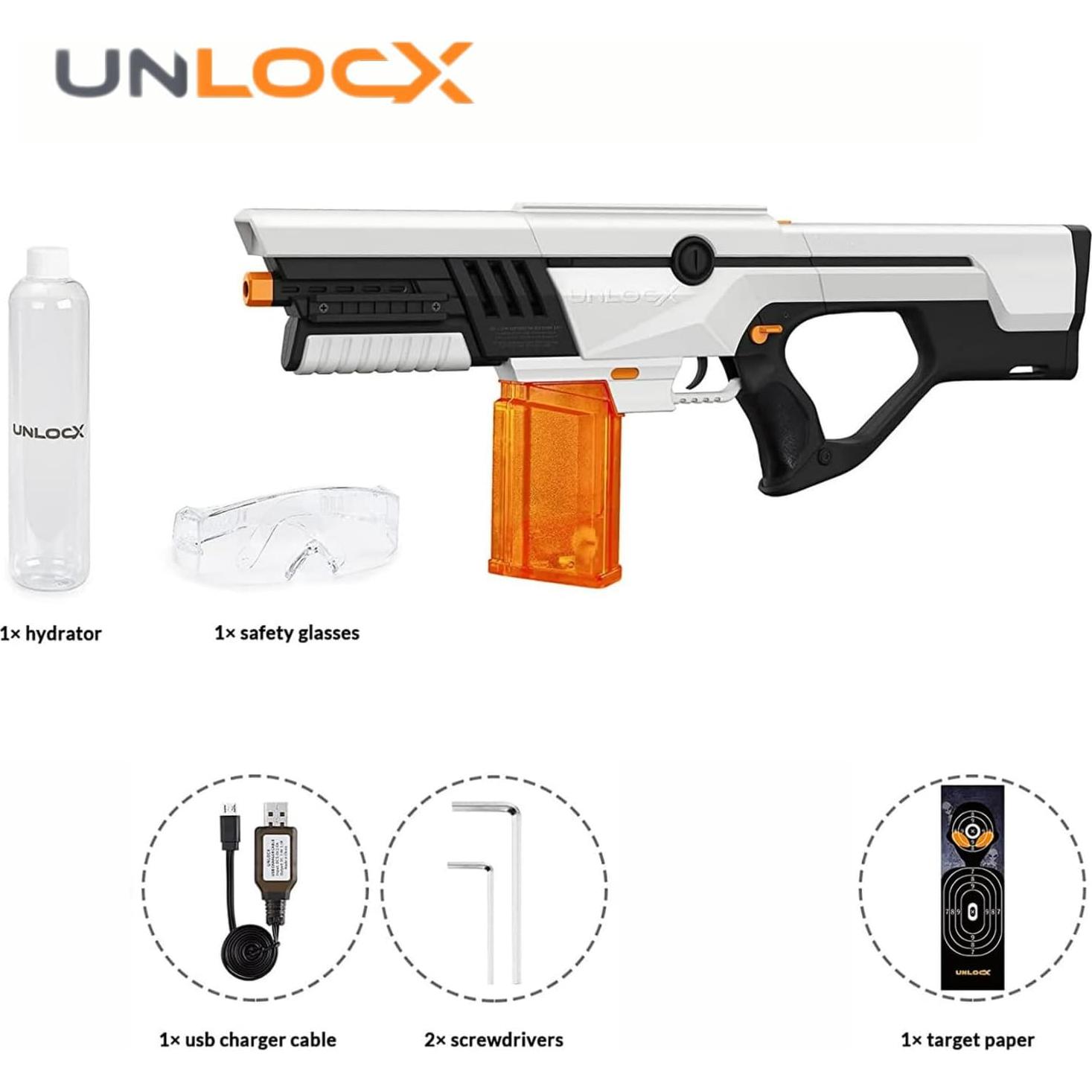 Blaster de Gel UnlocX Eléctrico Automático 7000 Balas Ecológicas