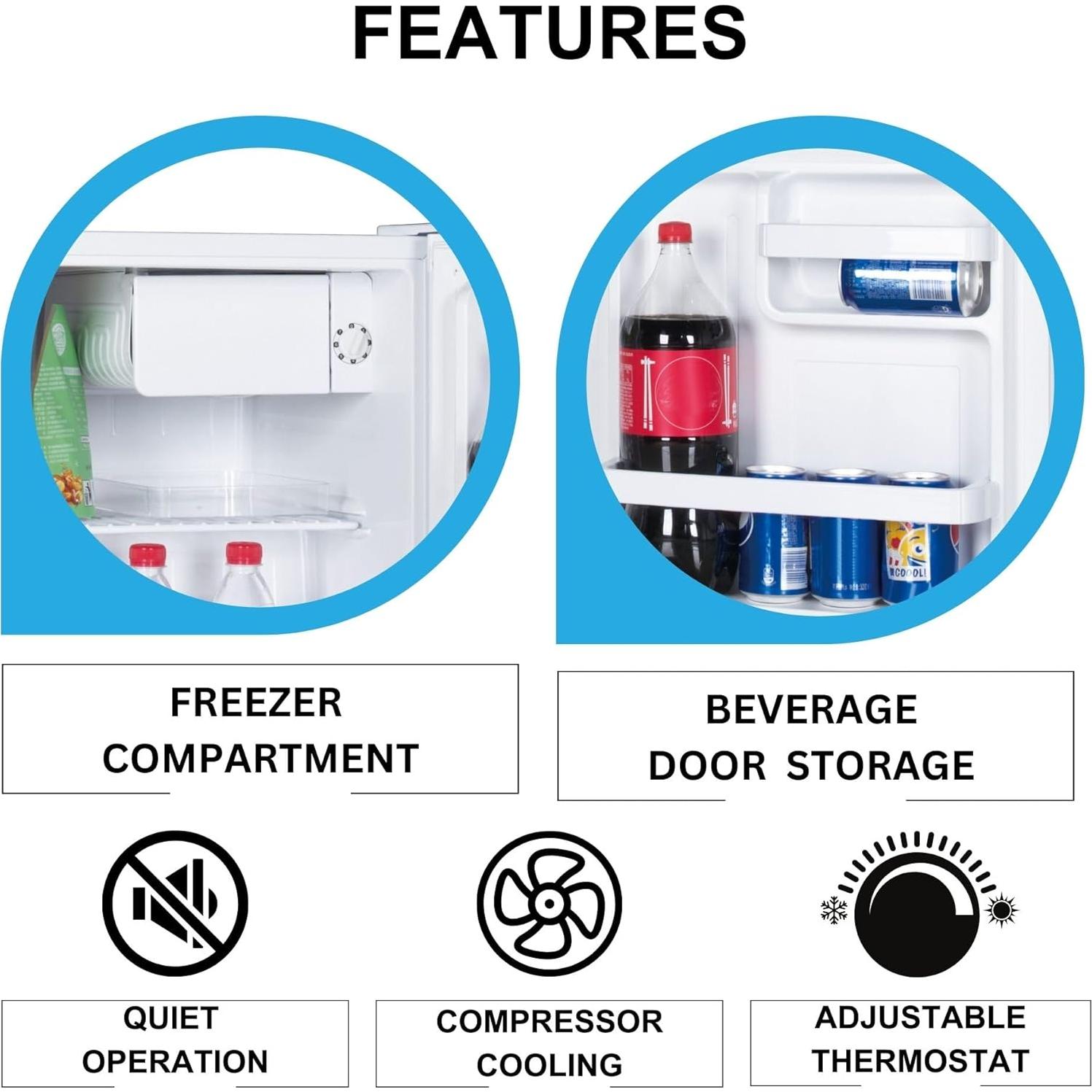 Mini Nevera Koolatron KBC46W 47L Blanca con Congelador
