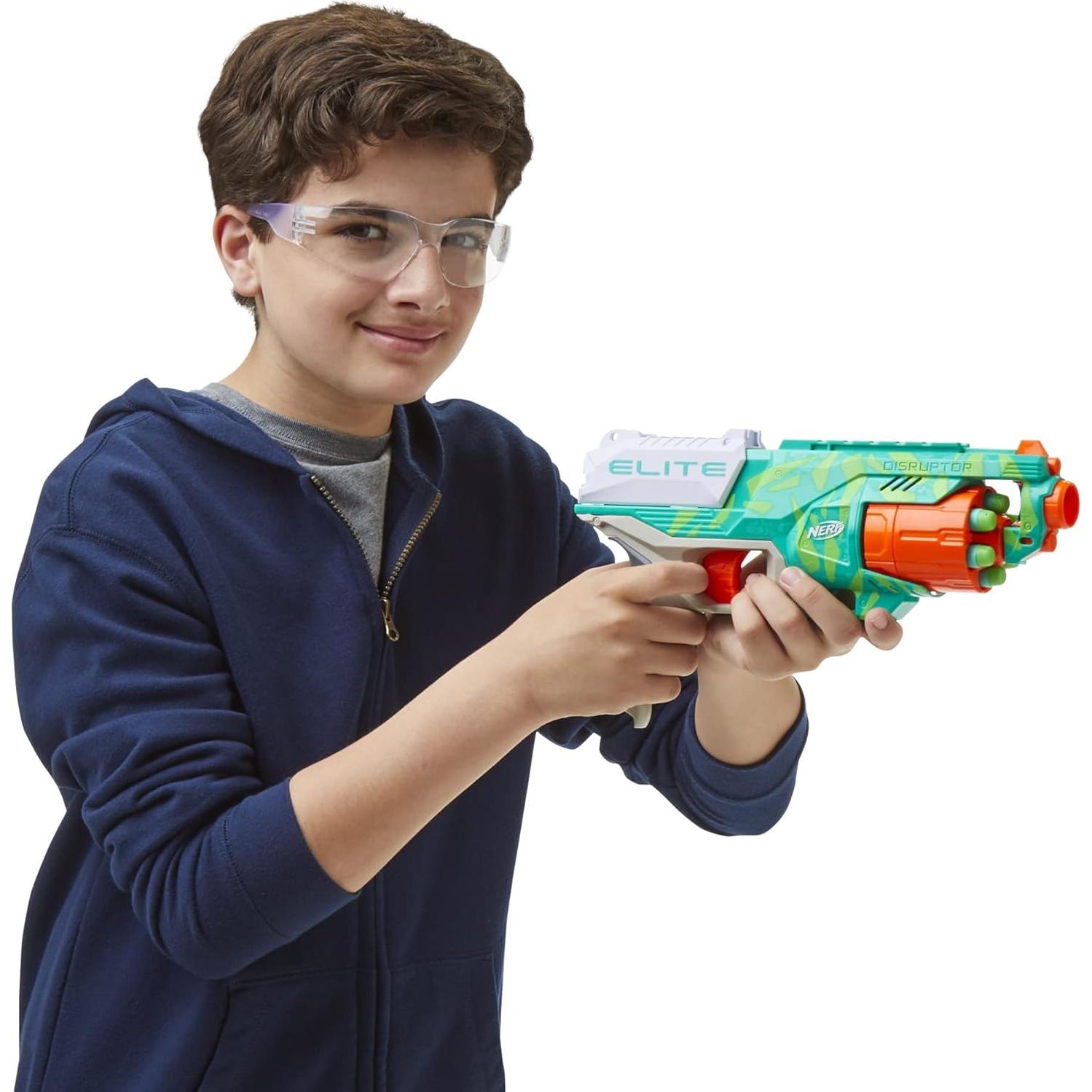 Lanzador Nerf Elite Disruptor Verde 6 Dardos Rápido 8+