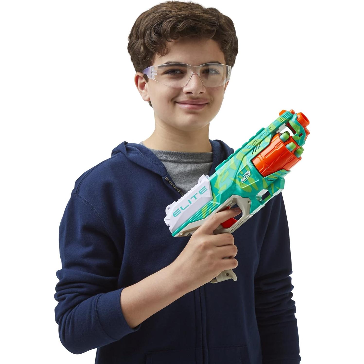 Lanzador Nerf Elite Disruptor Verde 6 Dardos Rápido 8+