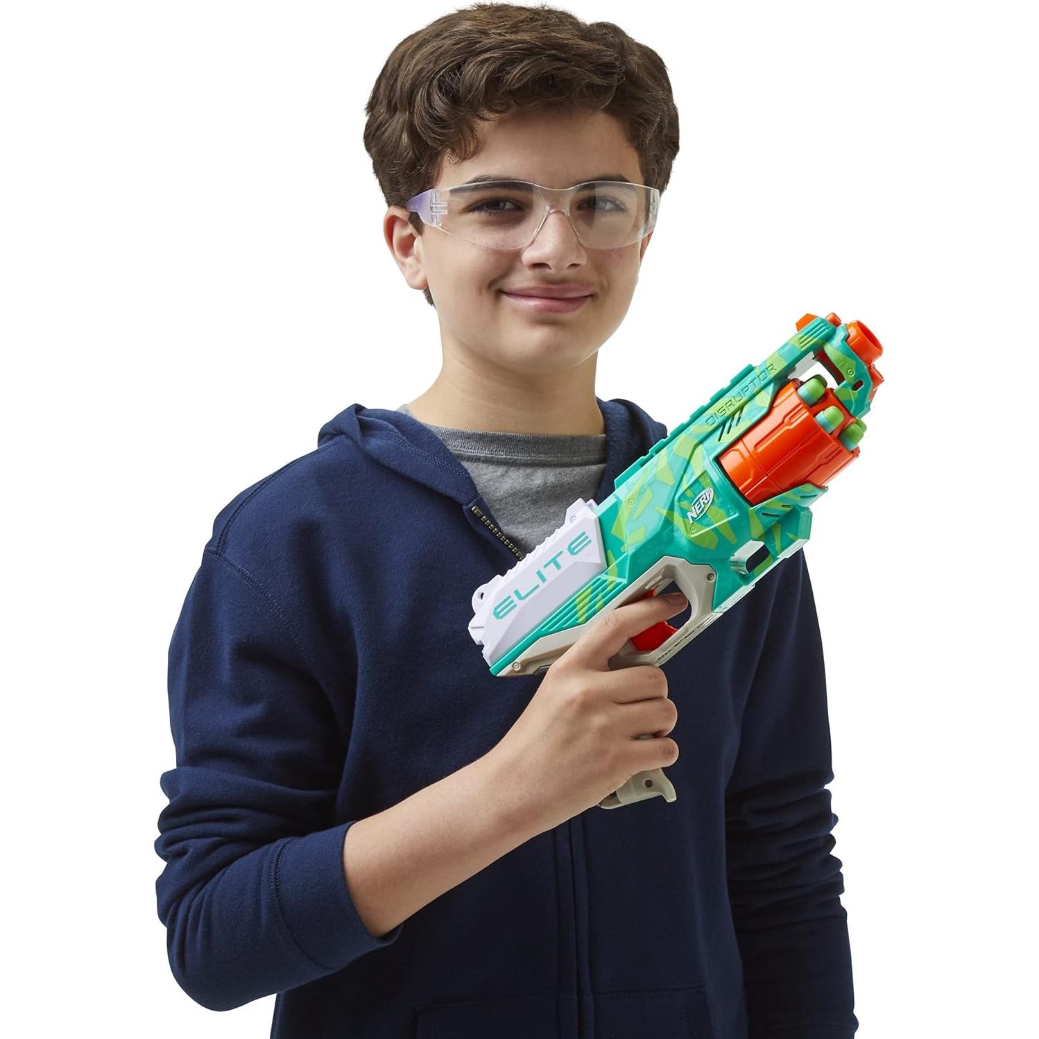 Lanzador Nerf Elite Disruptor Verde 6 Dardos Rápido 8+